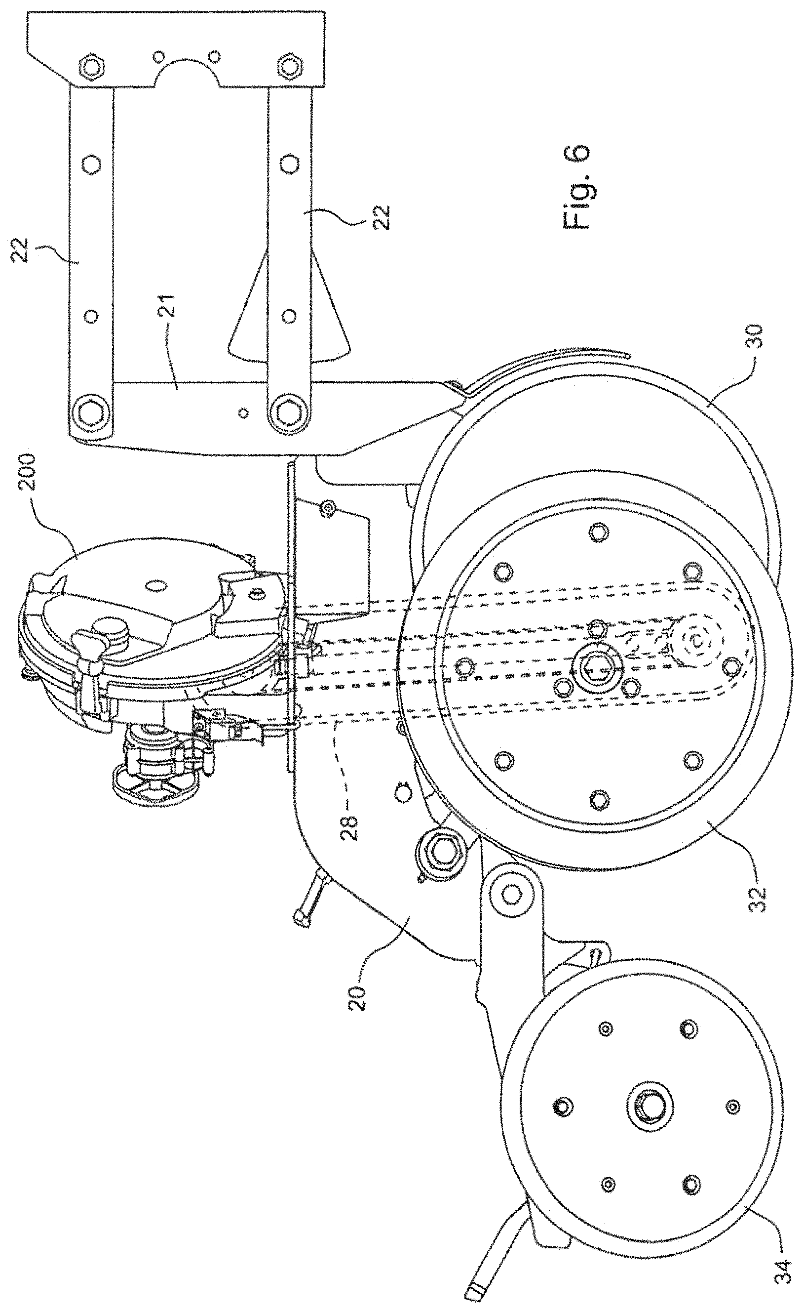 Patent US11770994 Figure 6 – Seeding machine with seed delivery system