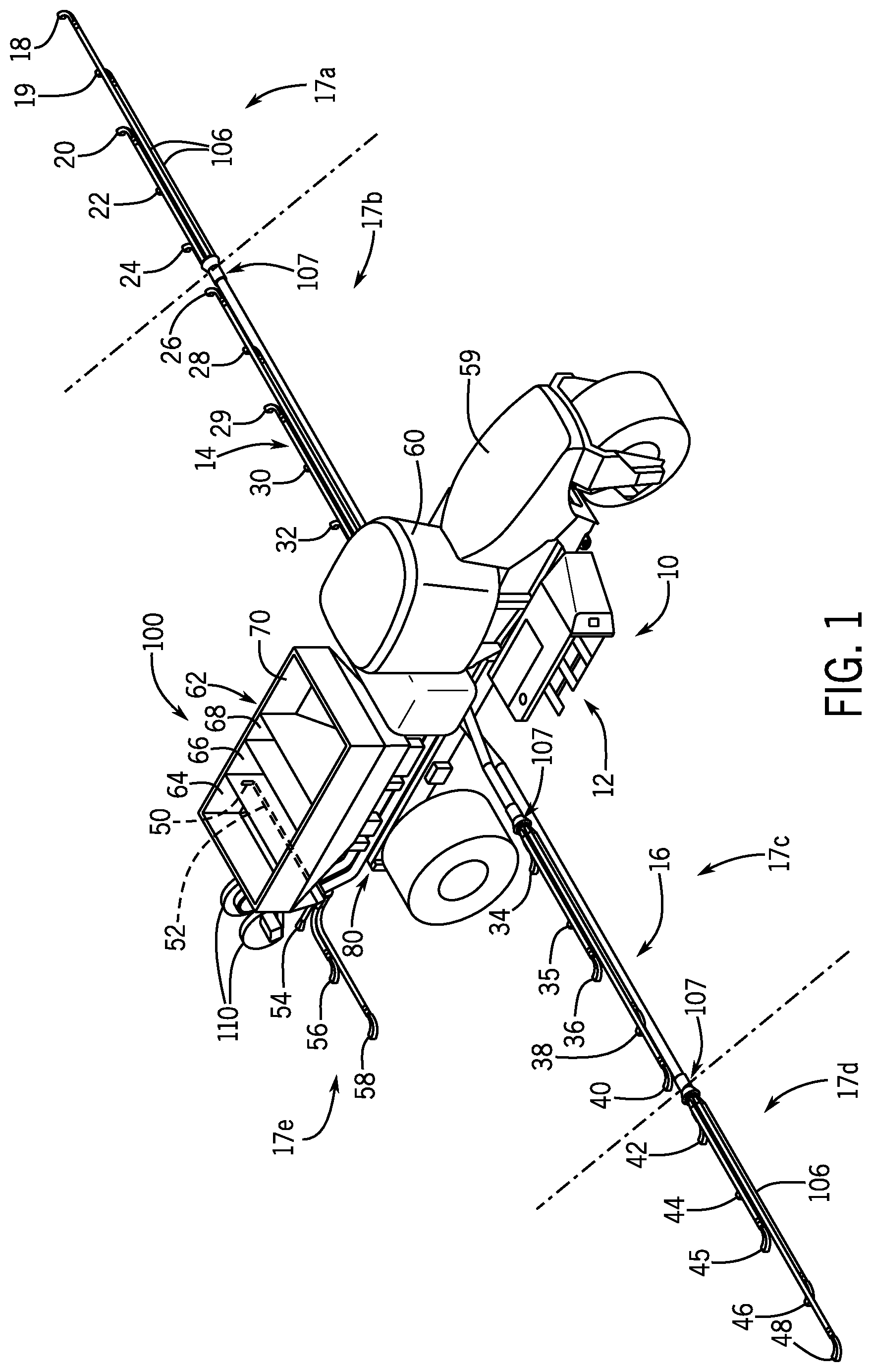 Patent US11770996 — Housing for a modular meter assembly of a dry product applicator — Figure 1