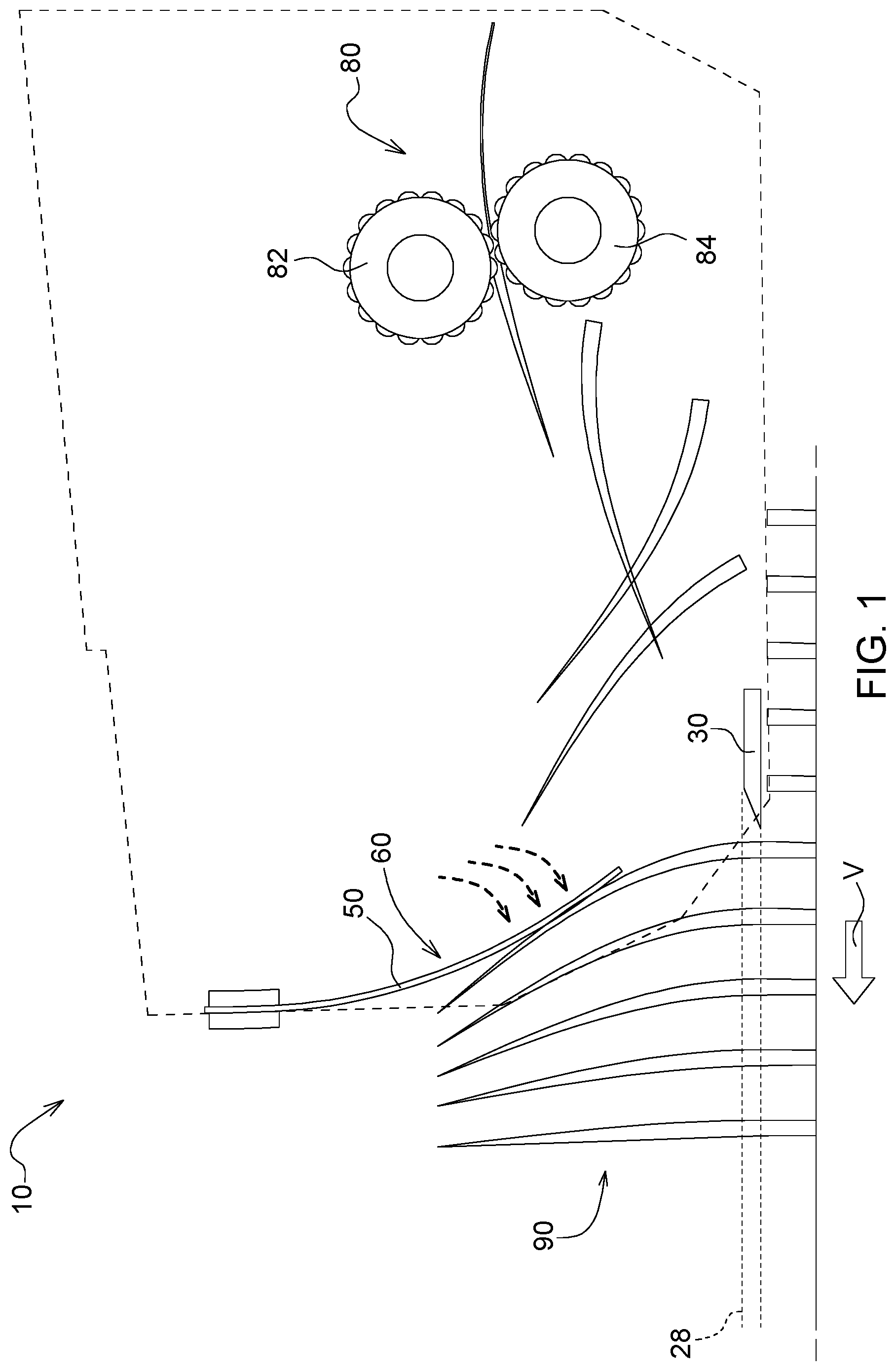 Patent US11771005 — Cutter implement with curtain — Figure 1