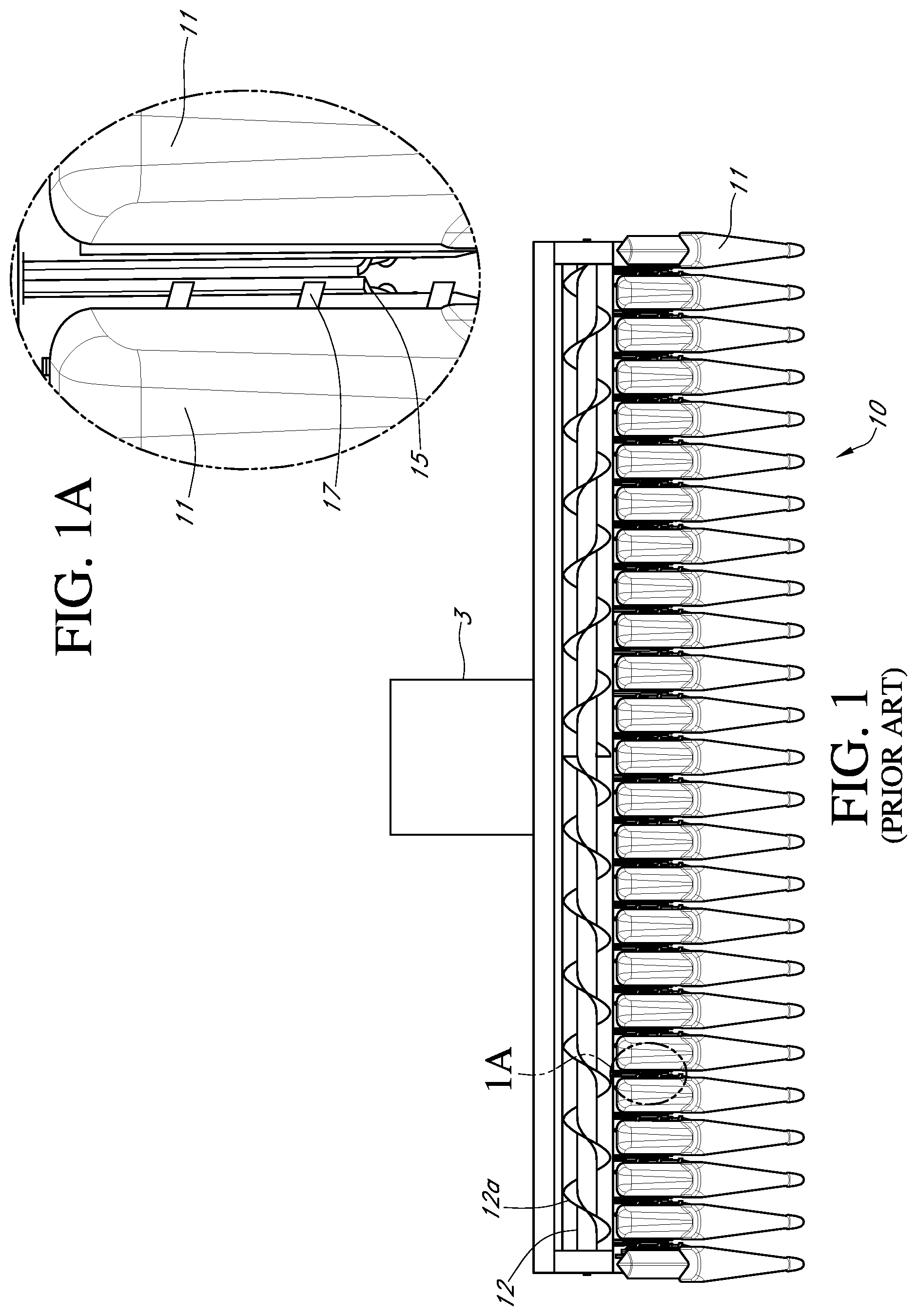Patent US11771008 — Combine crop trash removal system — Figure 1