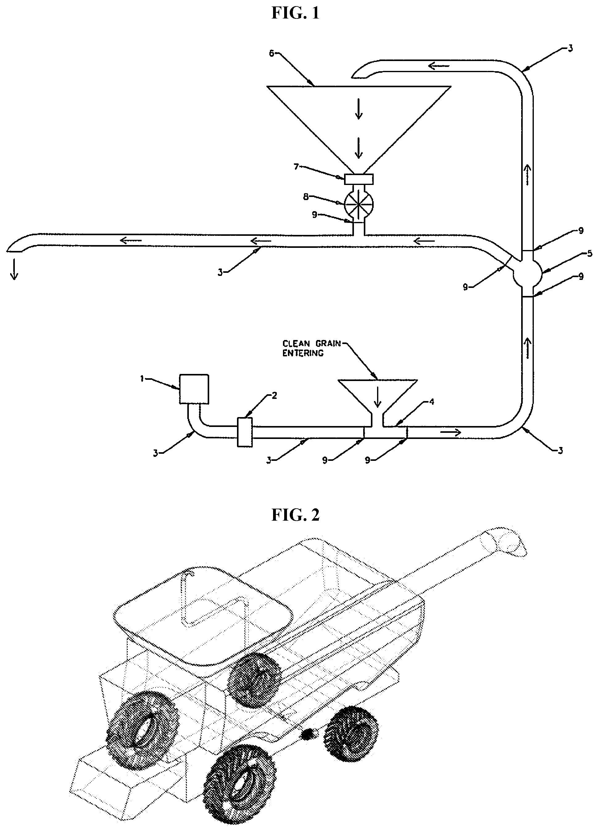Patent US11771009 — Method and system for conveying material in a combine harvester — Figure 1
