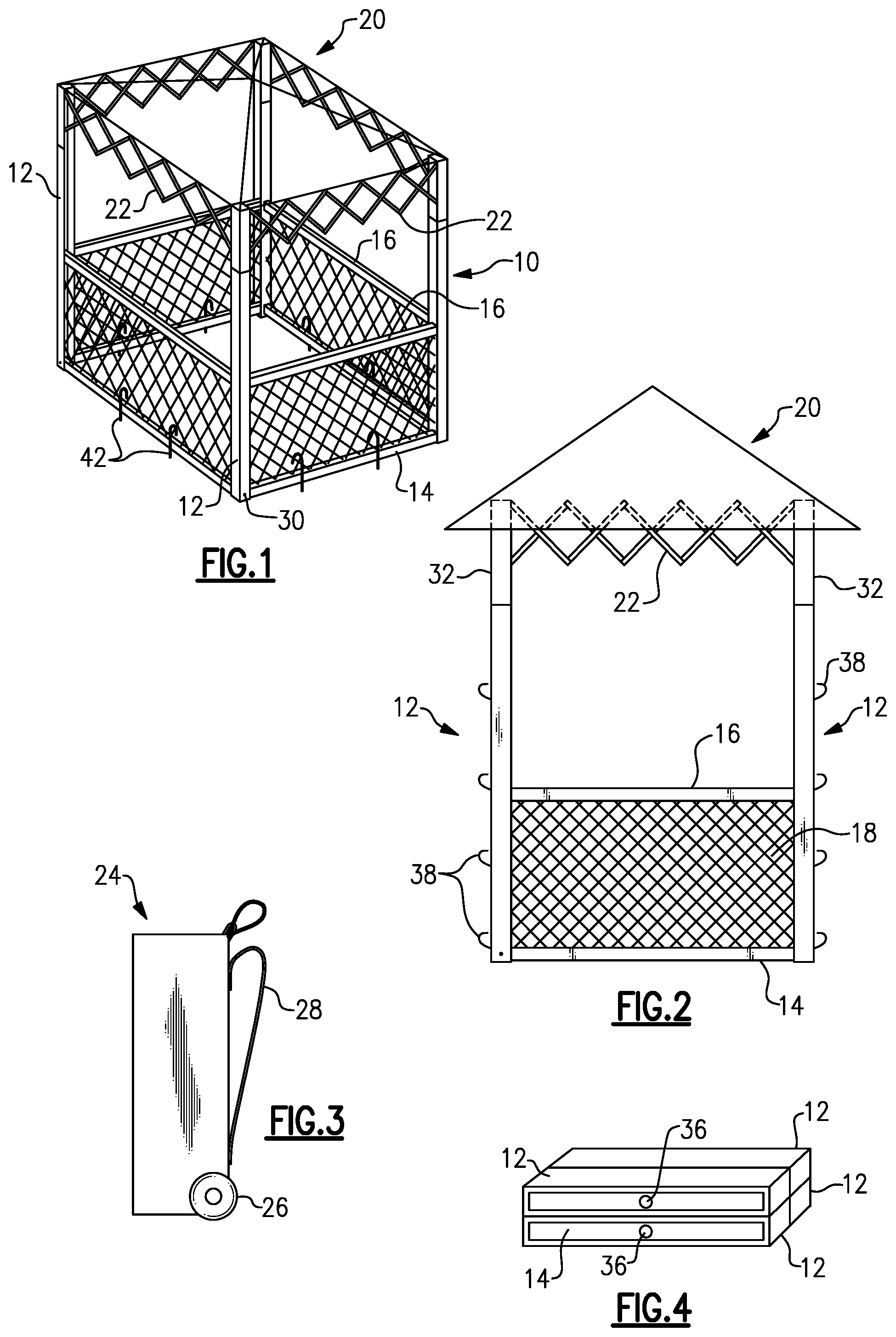 Patent US11771052 — Portable pop-up pet pen — Figure 1