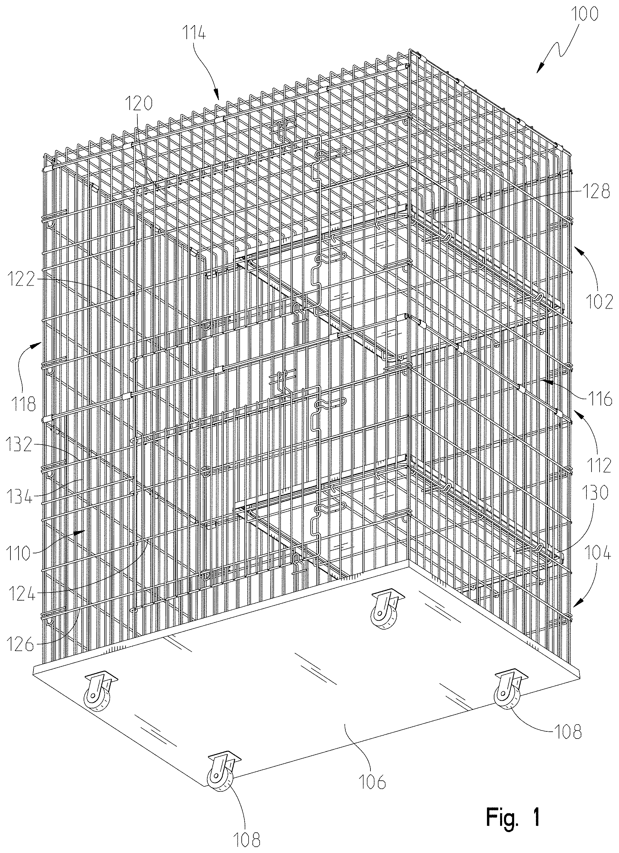 Patent US11771053 — Animal crate assembly — Figure 1