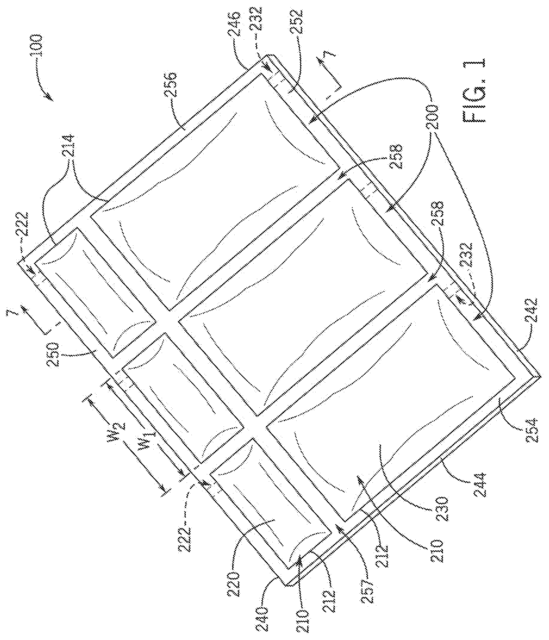 Patent US11771054 Figure 1 – Animal bed having dual independent support chambers
