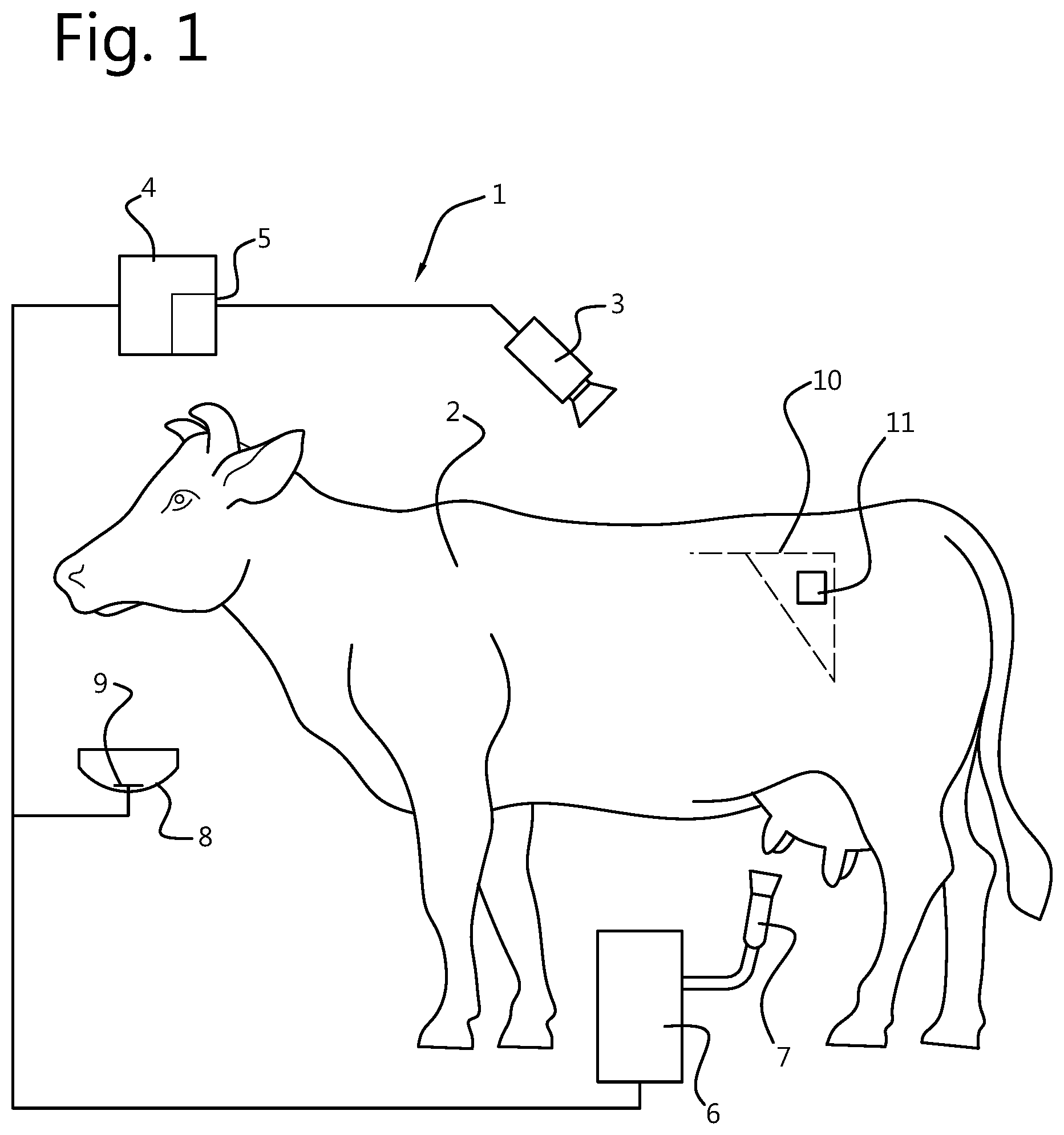 Patent US11771062 — Ruminant animal monitoring system — Figure 1