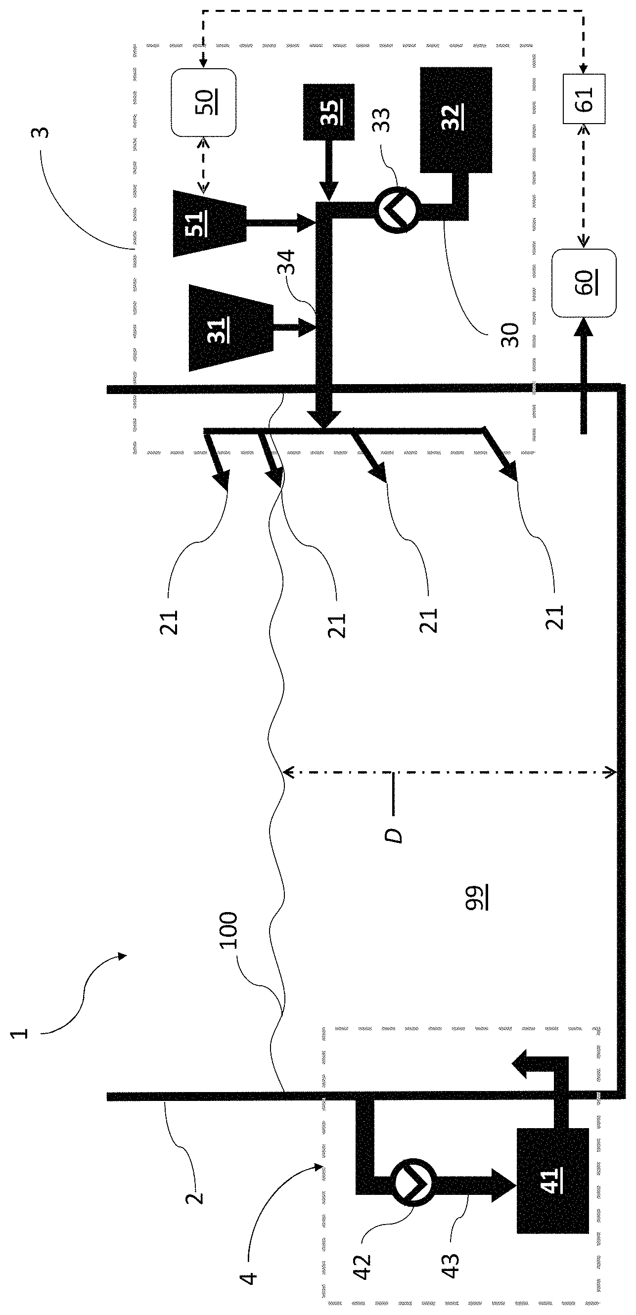 Patent US11771066 — Method for raising fish in a recirculated aquaculture system — Figure 1