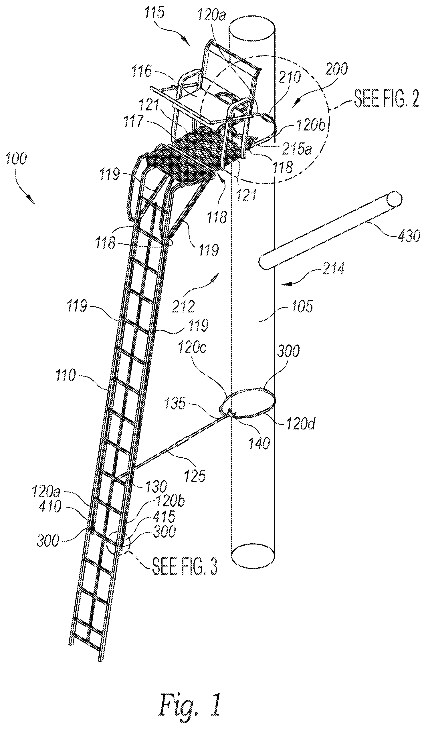 Patent US11771080 — Ladder stand — Figure 1