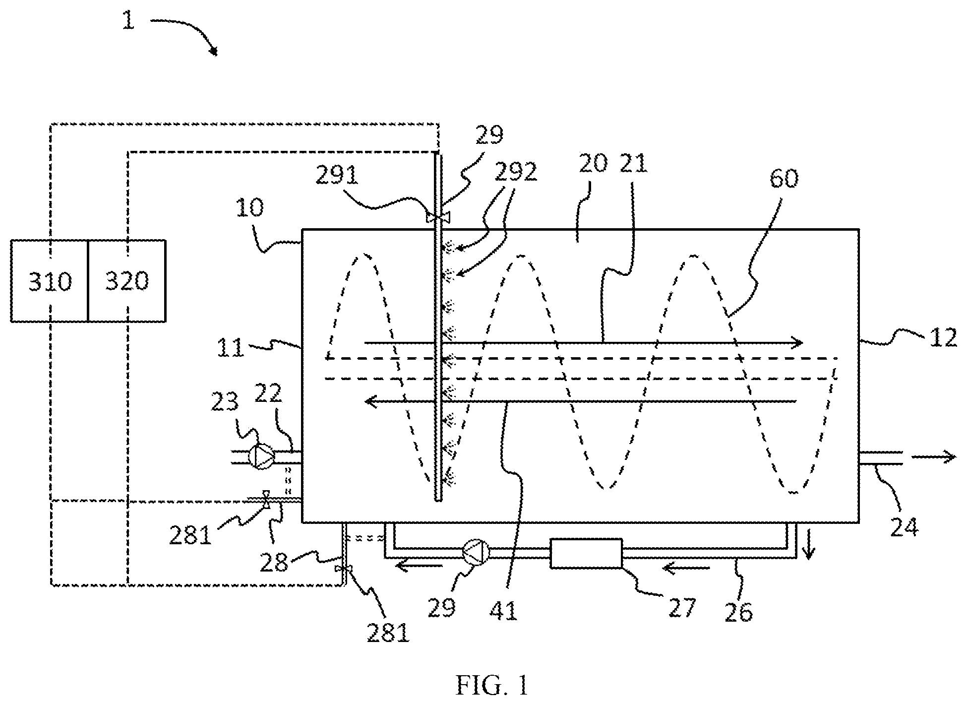 Patent US11771100 — Systems and methods for controlling water quality in food processing — Figure 1