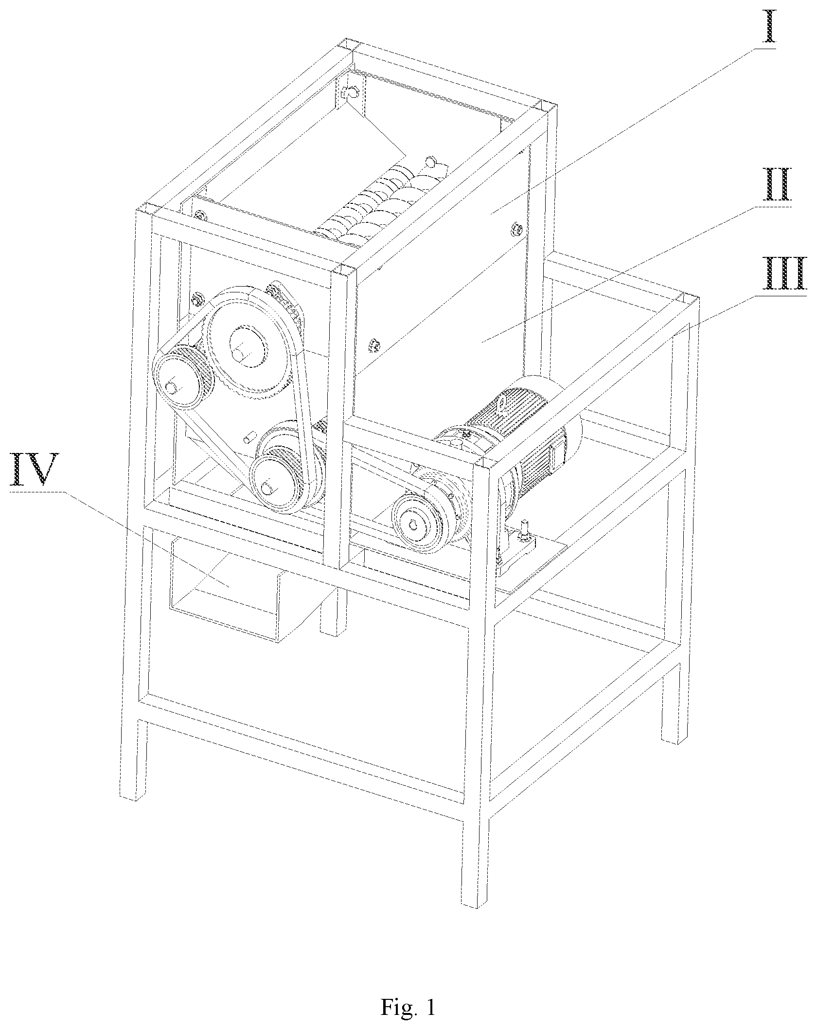 Patent US11771126 — Multi-station adaptive walnut shell pre-breaking system — Figure 1