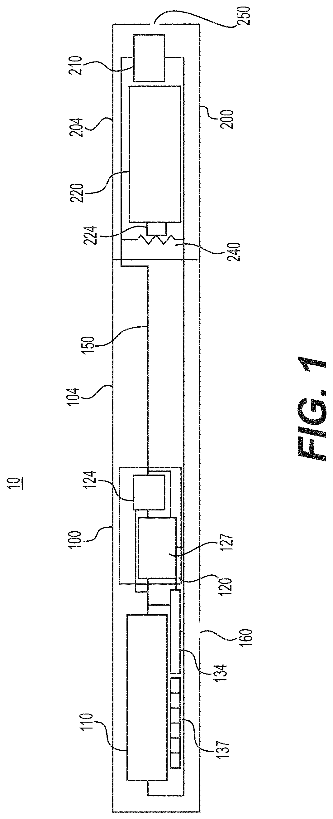 Patent US11771139 — Non-nicotine electronic vaping device with memory module — Figure 1
