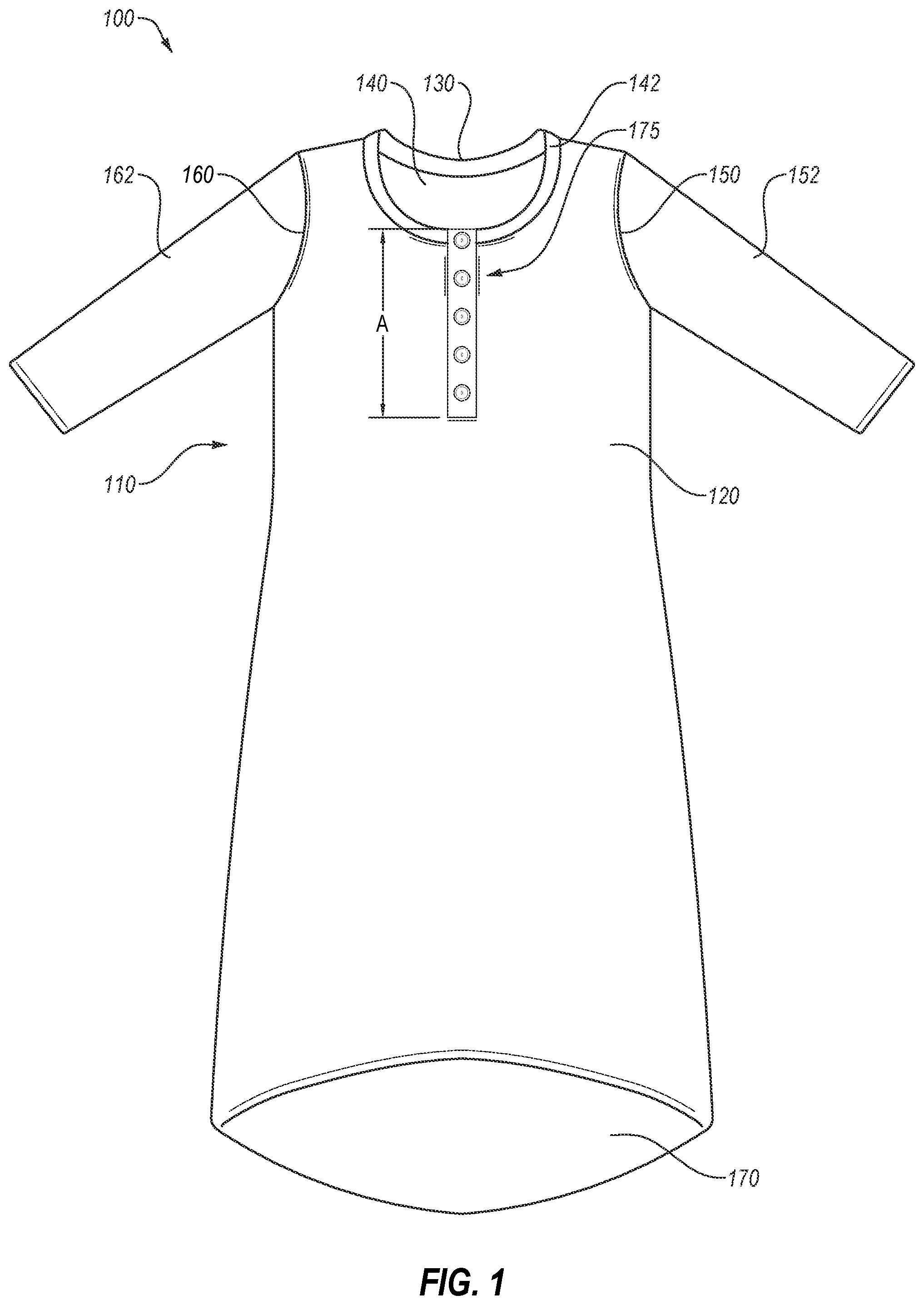 Patent US11771149 — Nursing garment — Figure 1