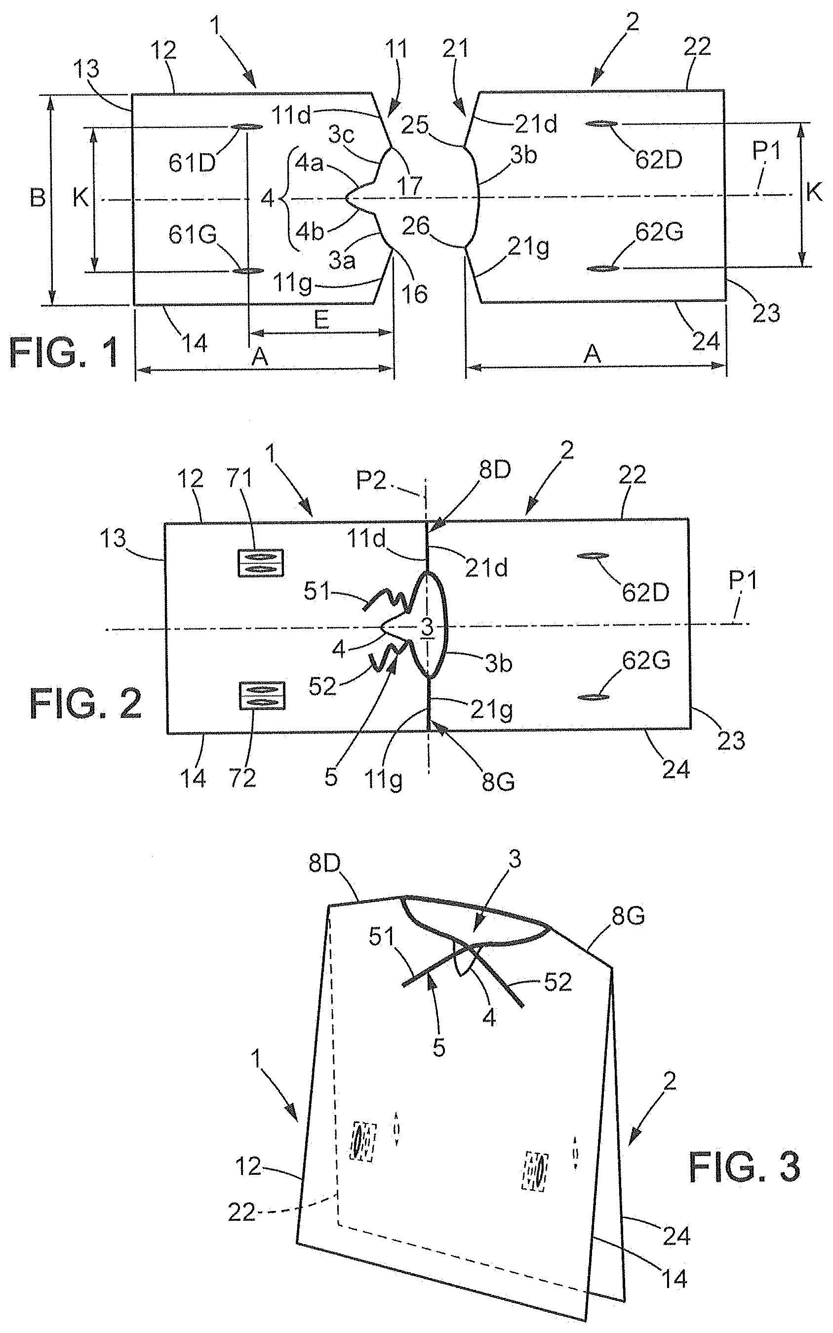 Patent US11771154 — Convertible garment — Figure 1