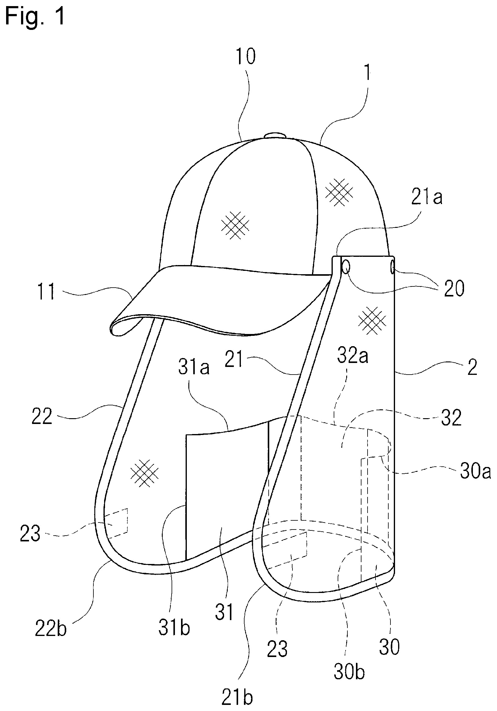 Patent US11771161 — Headgear — Figure 1