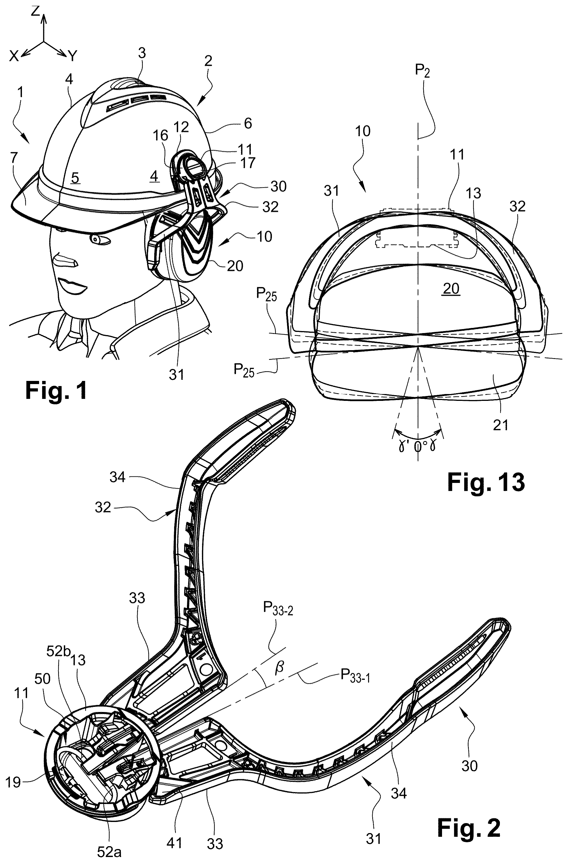Patent US11771169 — Hearing protection device — Figure 1