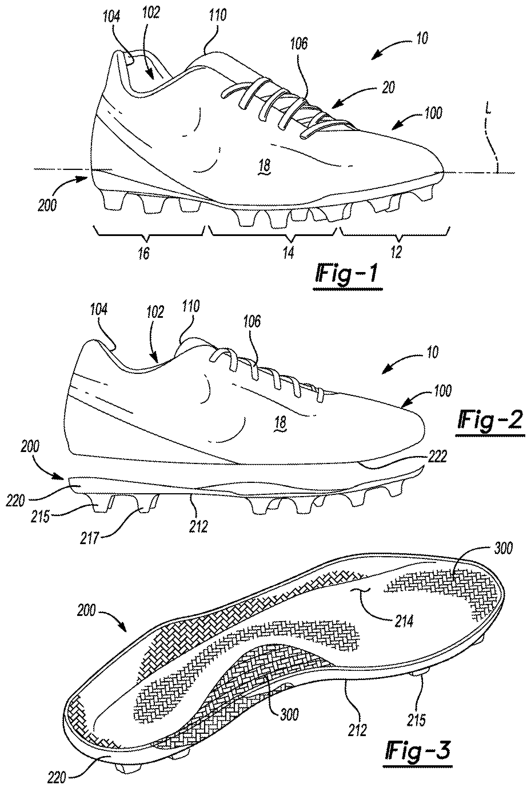 Patent US11771171 — Composite plate for an article of footwear — Figure 1