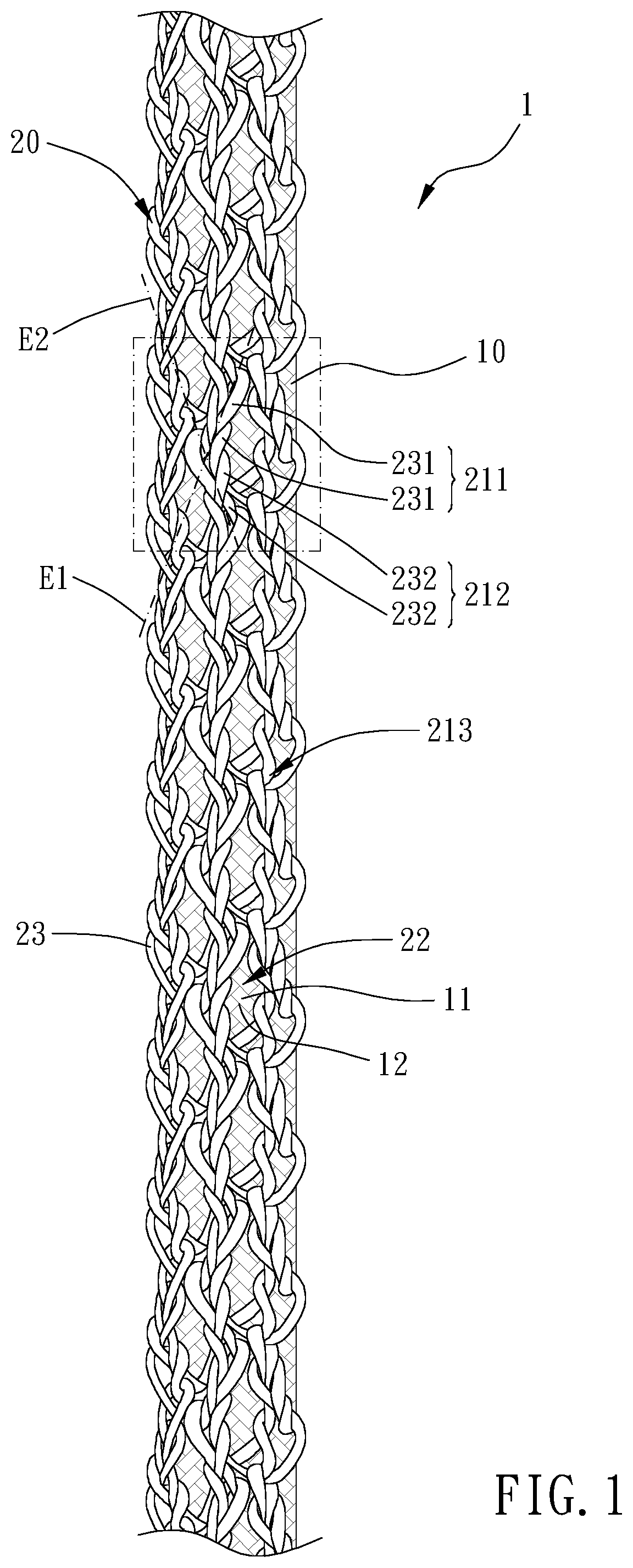 Patent US11771178 — Shoelace — Figure 1