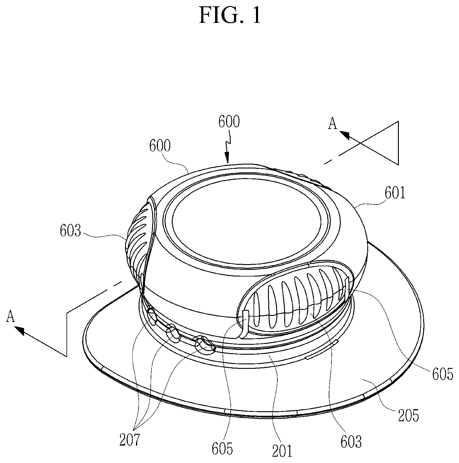 Patent US11771179 — String adjustment device — Figure 1