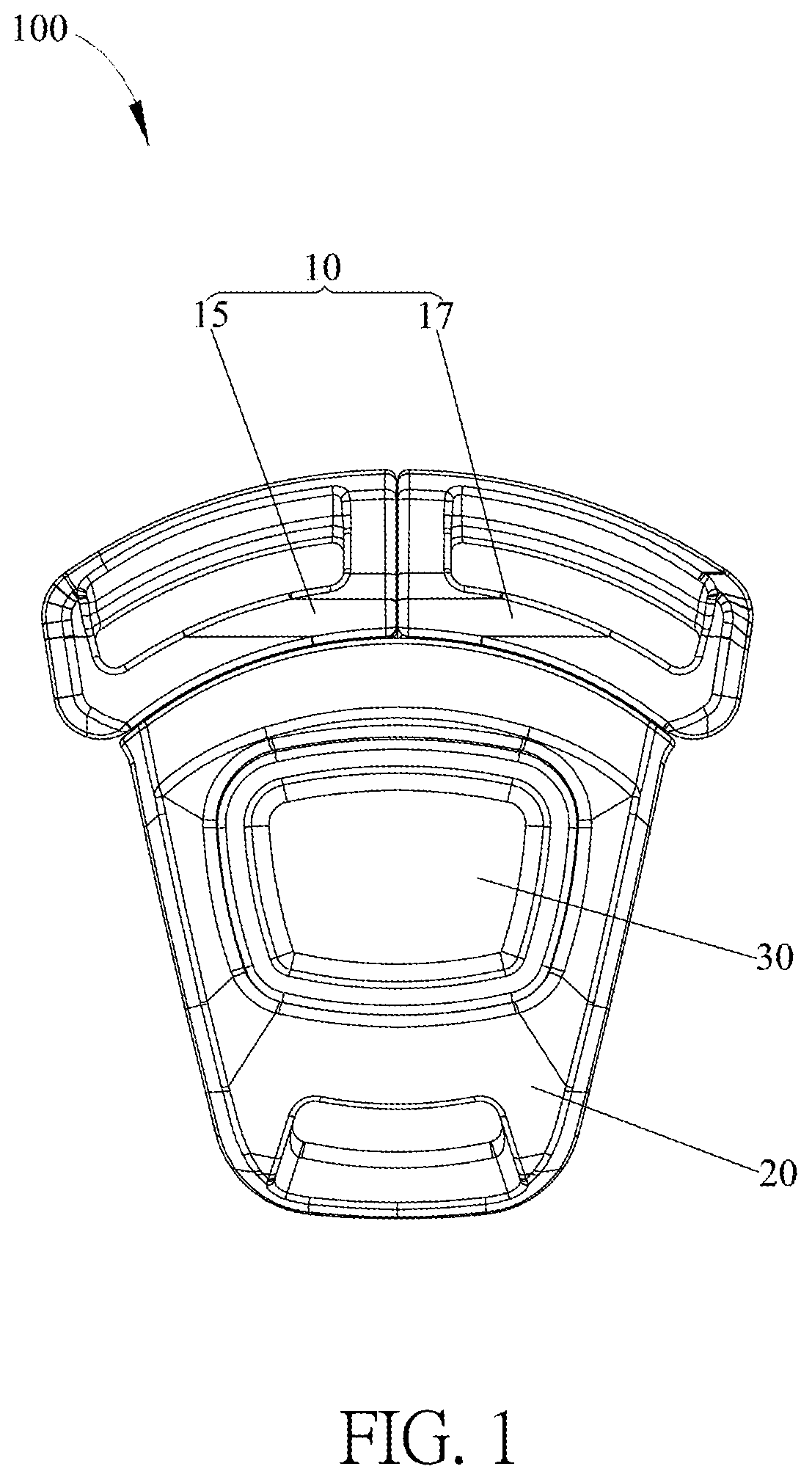 Patent US11771181 — Buckle assembly — Figure 1