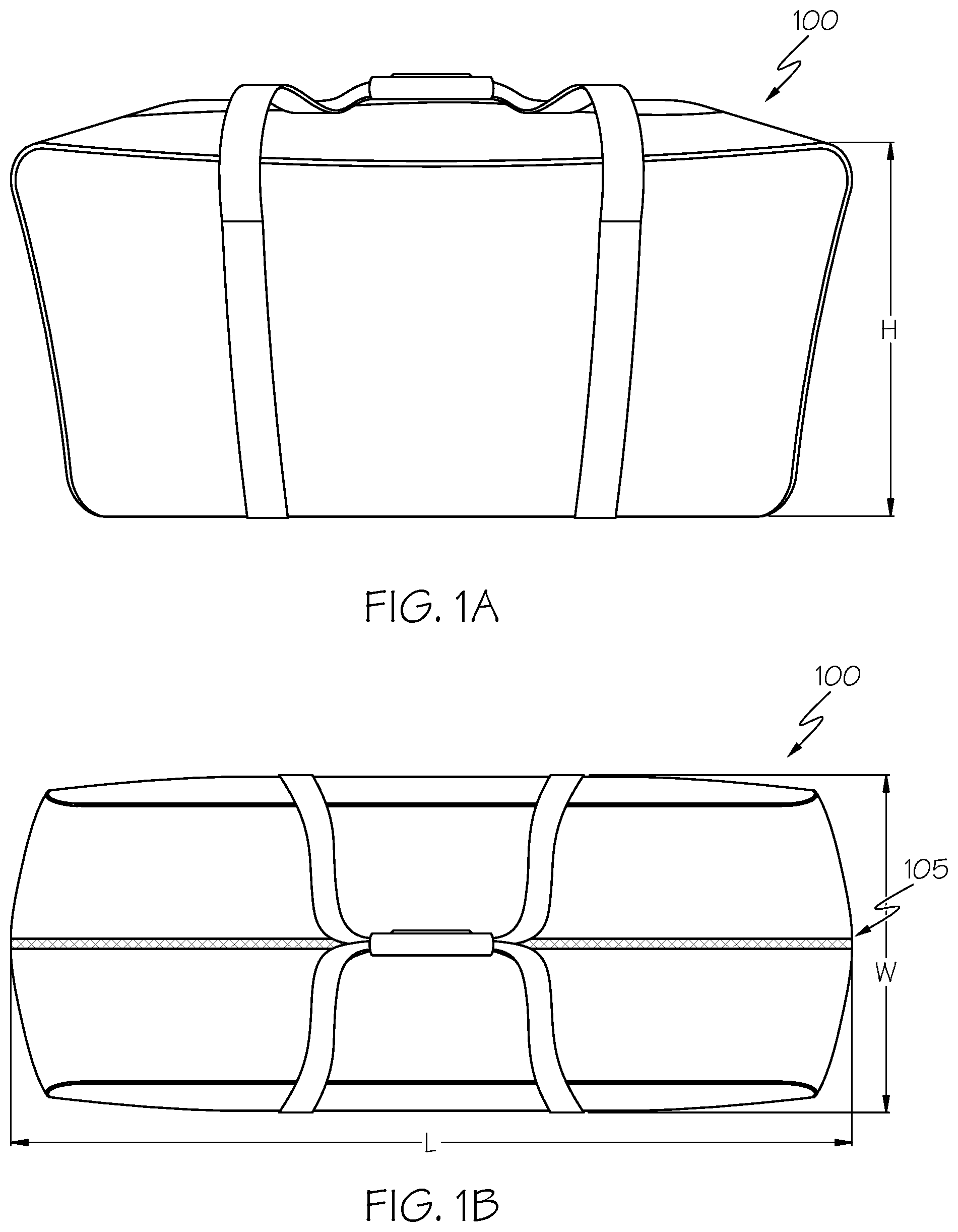 Patent US11771191 — Odor eliminating equipment bag — Figure 1
