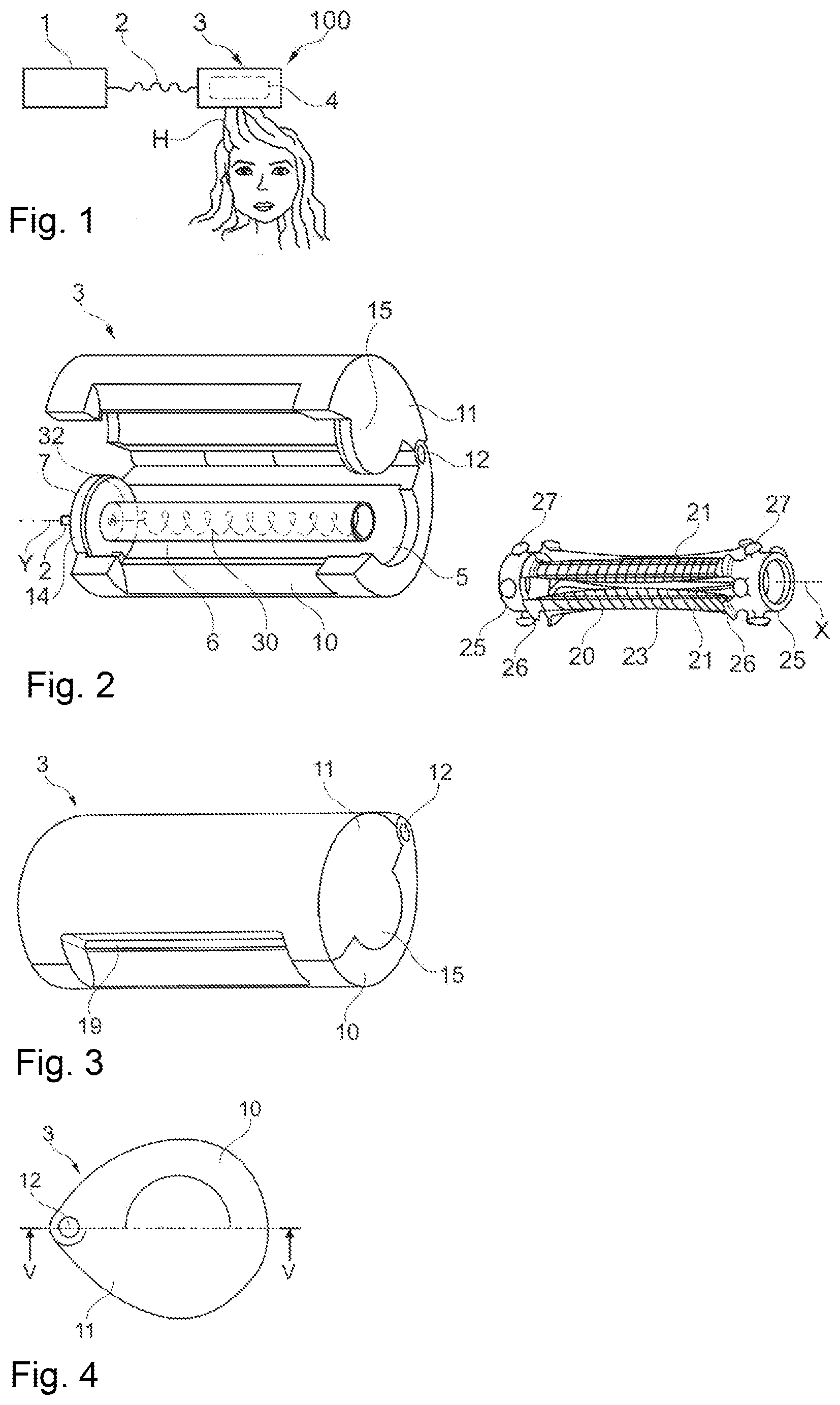 Patent US11771193 — Hair treatment device — Figure 1