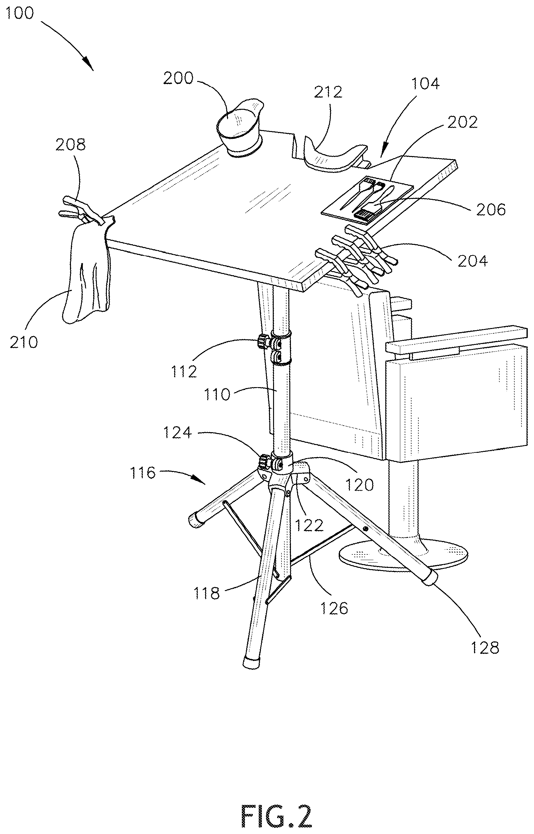 Patent US11771195 Figure 2 – Mobile color and style application device