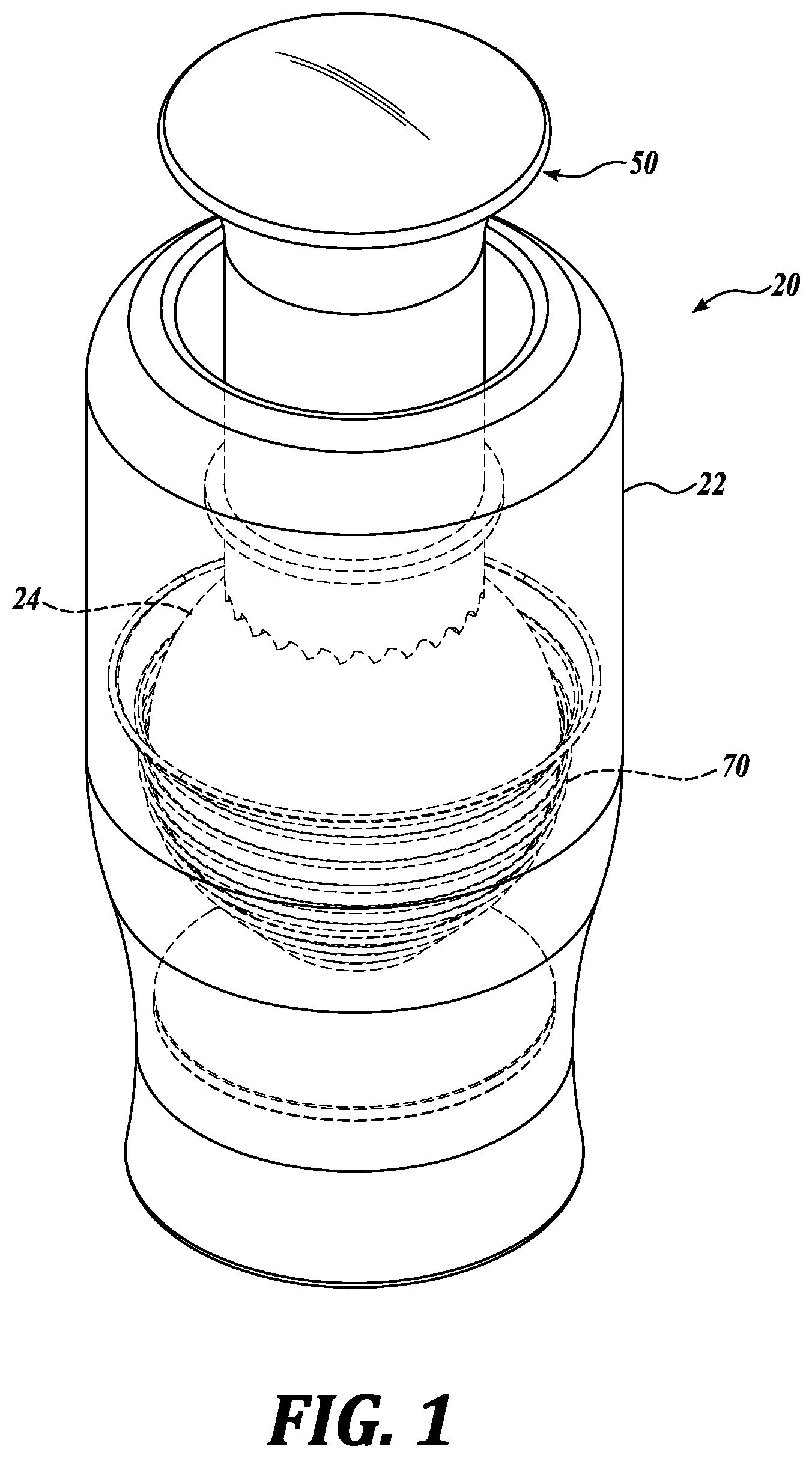 Patent US11771198 — Pulverizer for cosmetic formulations — Figure 1