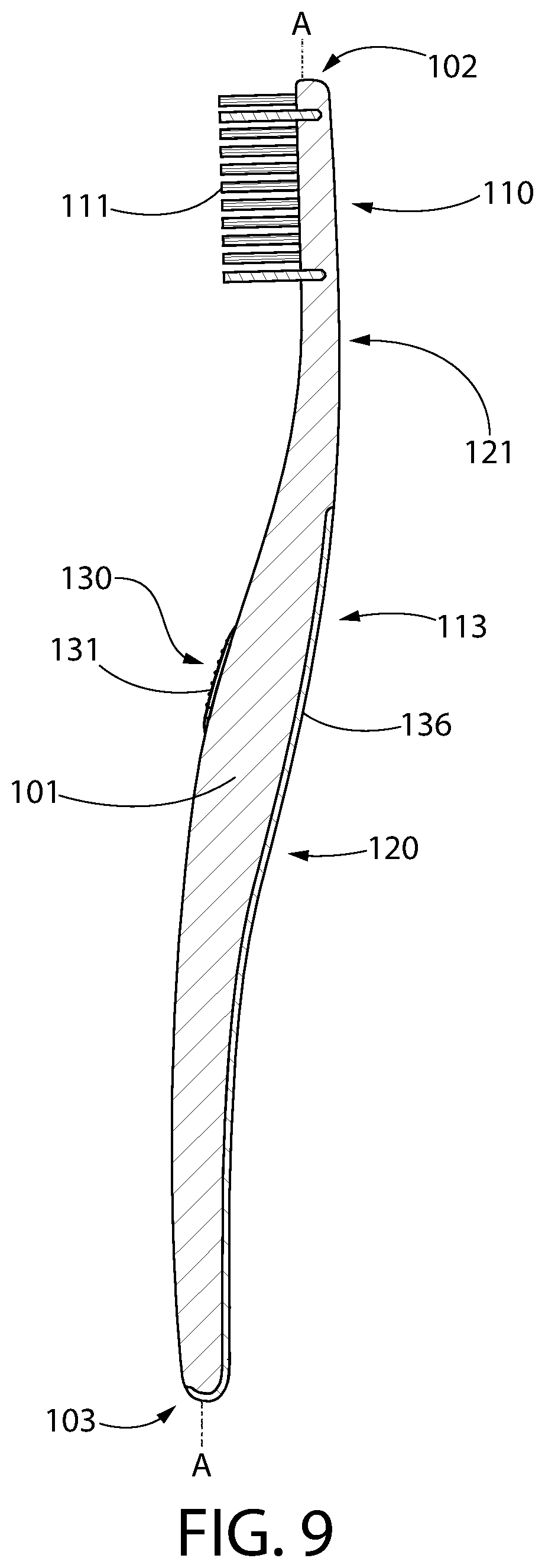 Patent US11771210 Figure 6 – Oral care implement