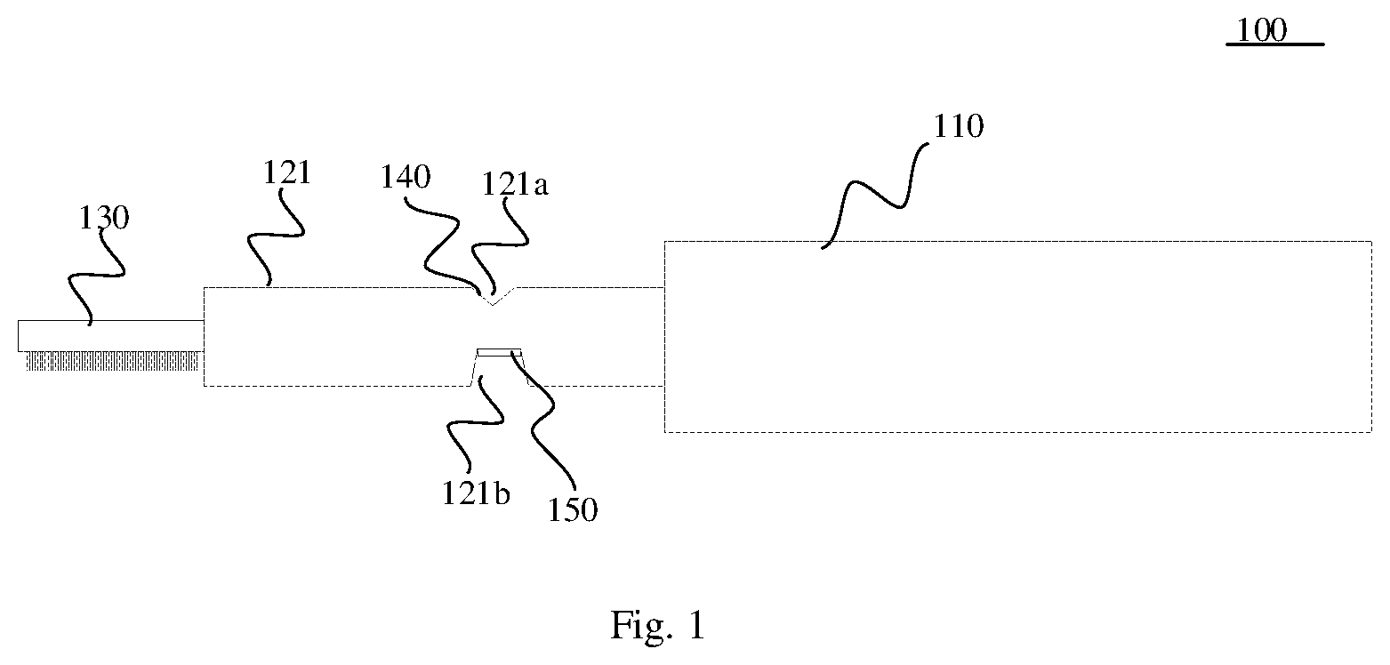 Patent US11771215 — Electric toothbrush with assembly for detecting pressure against brush head — Figure 1