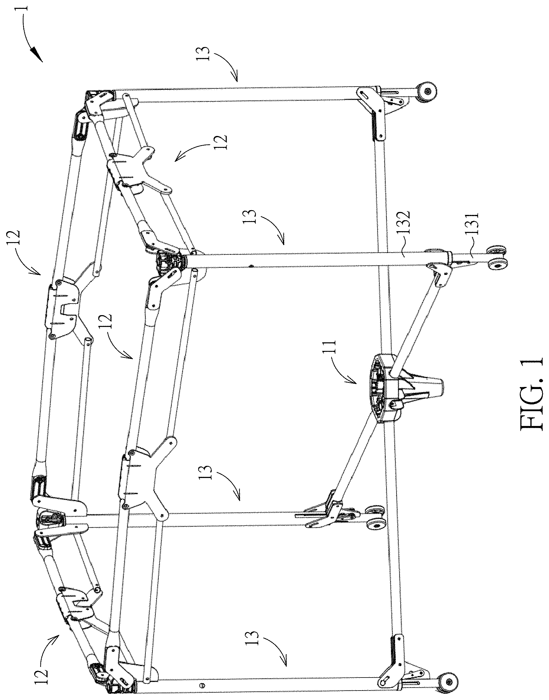 Patent US11771237 — Foldable play yard — Figure 1