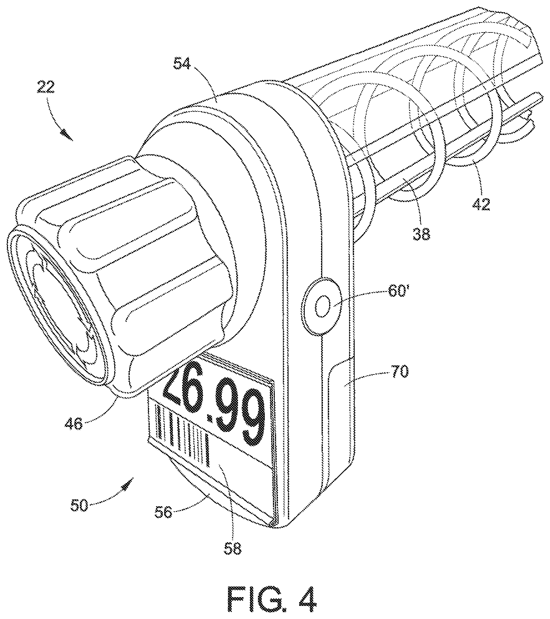 Patent US11771241 Figure 4 – Sensor and lockout for anti-sweep hook