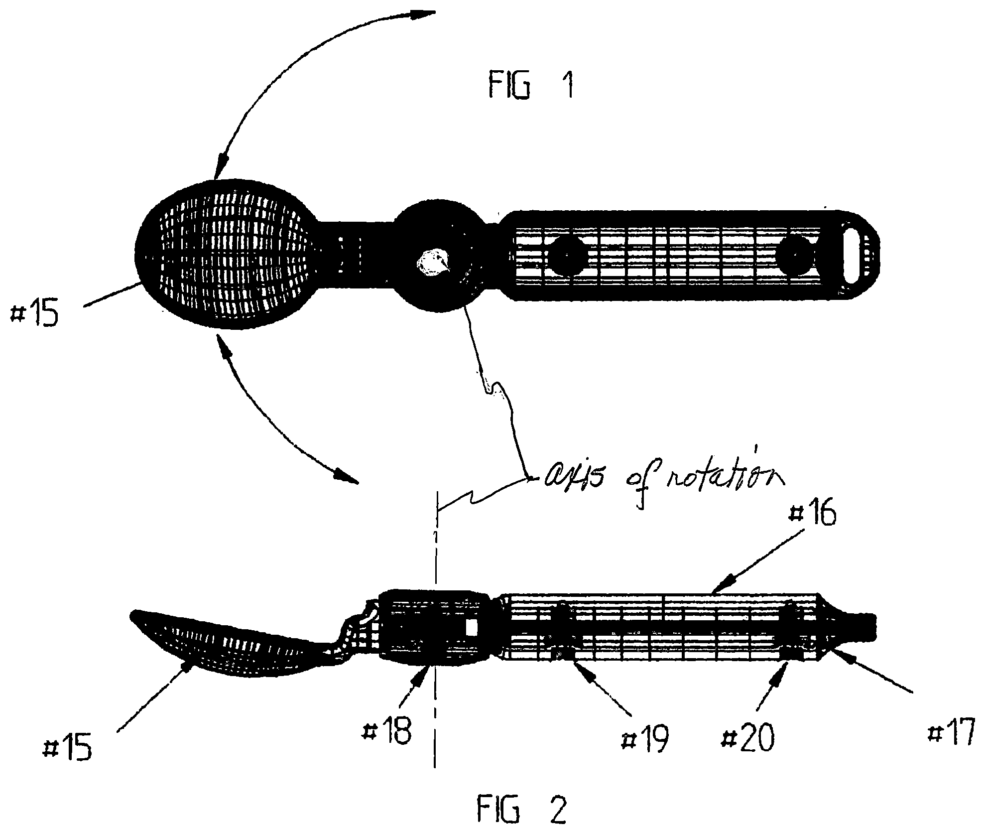 Patent US11771251 — Mountable and foldable utensil with structure for hindering and limiting movement of utensil components — Figure 1