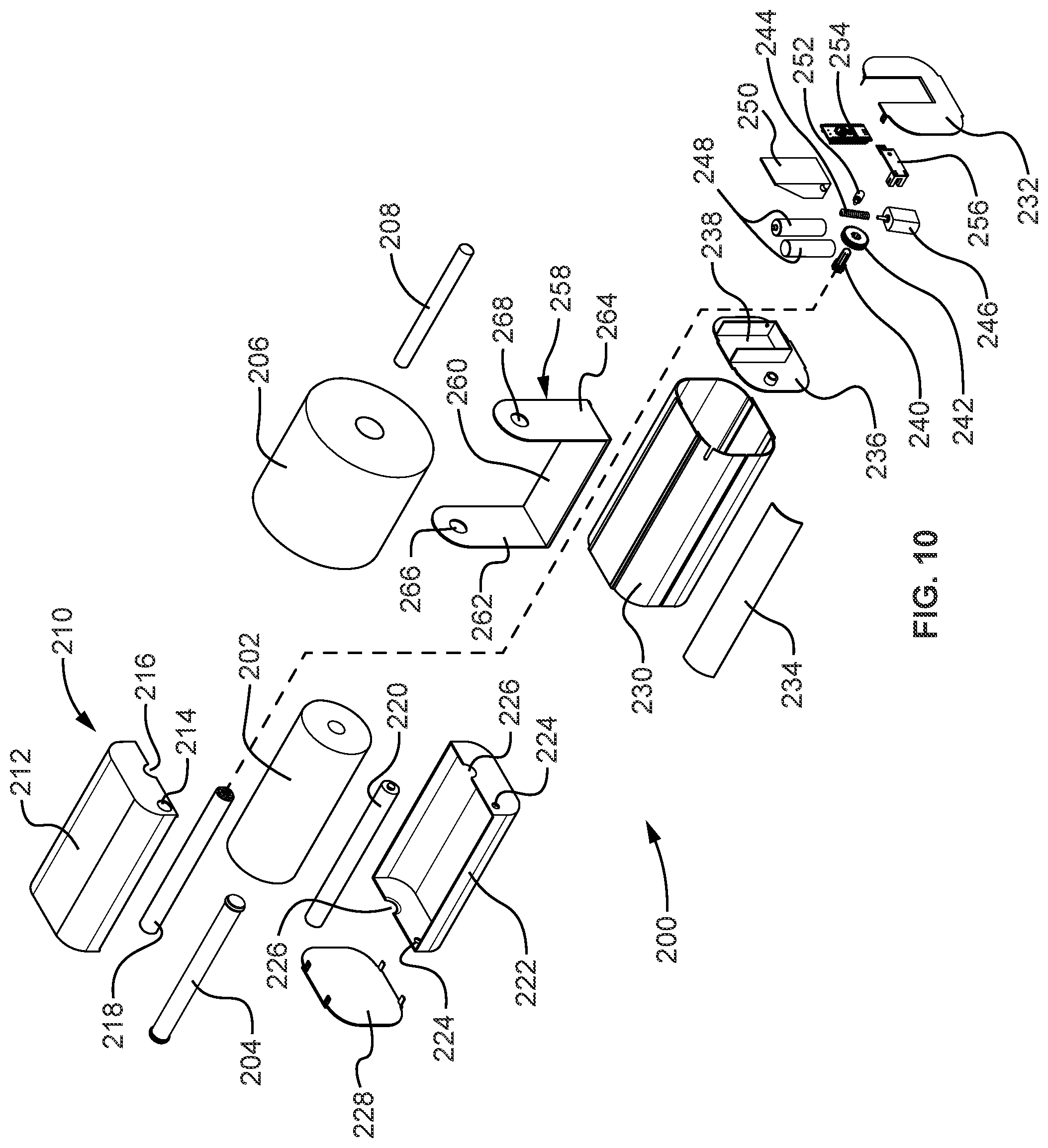 Patent US11771271 Figure 9 – Dispensing assembly for paper products