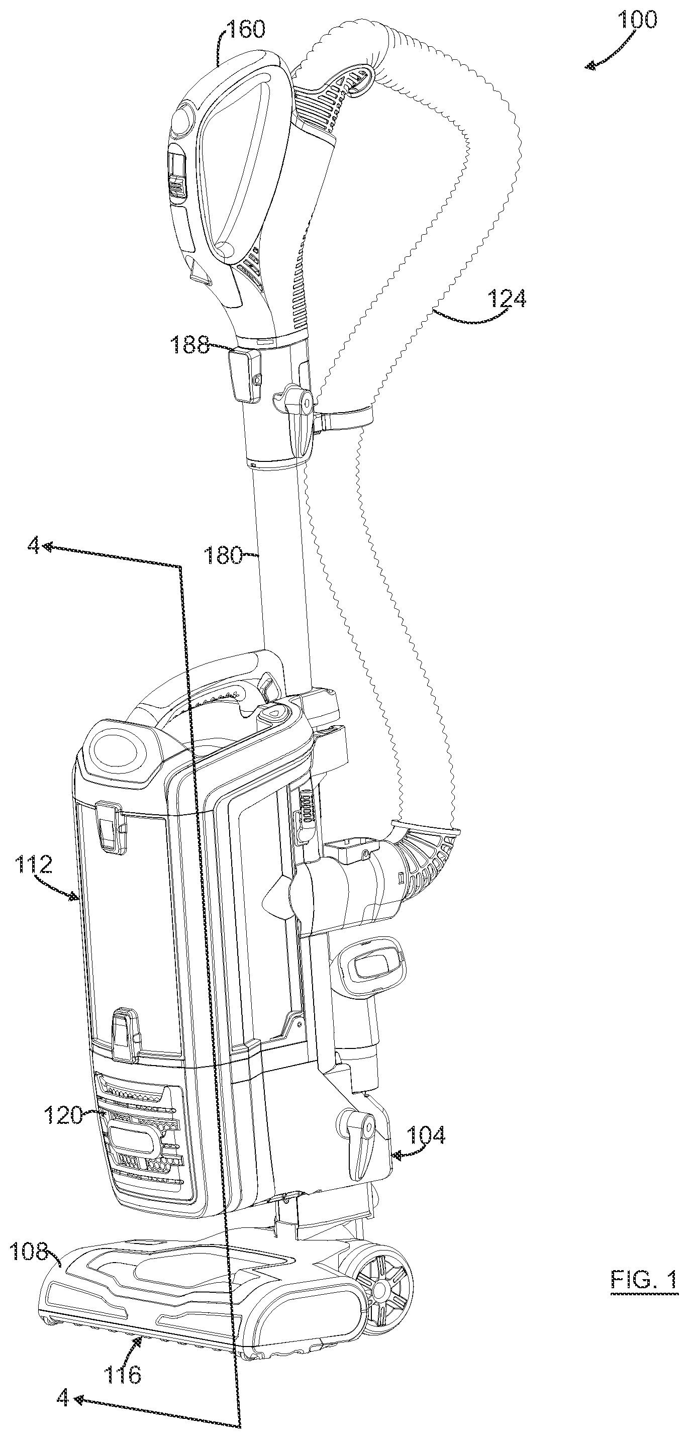 Patent US11771276 Figure 1 – Surface cleaning apparatus