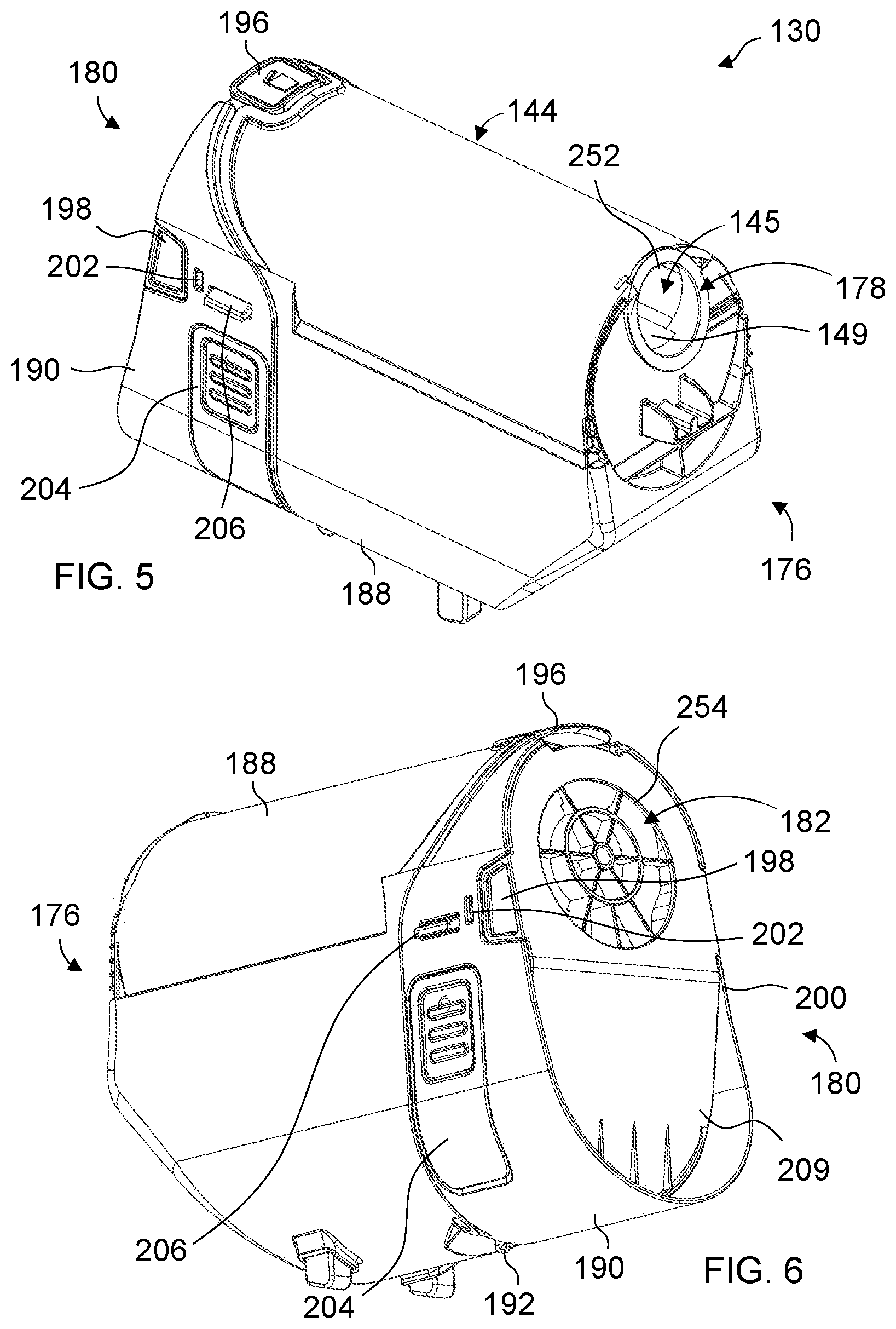 Patent US11771280 Figure 4 – Surface cleaning apparatus with removable air treatment member assembly