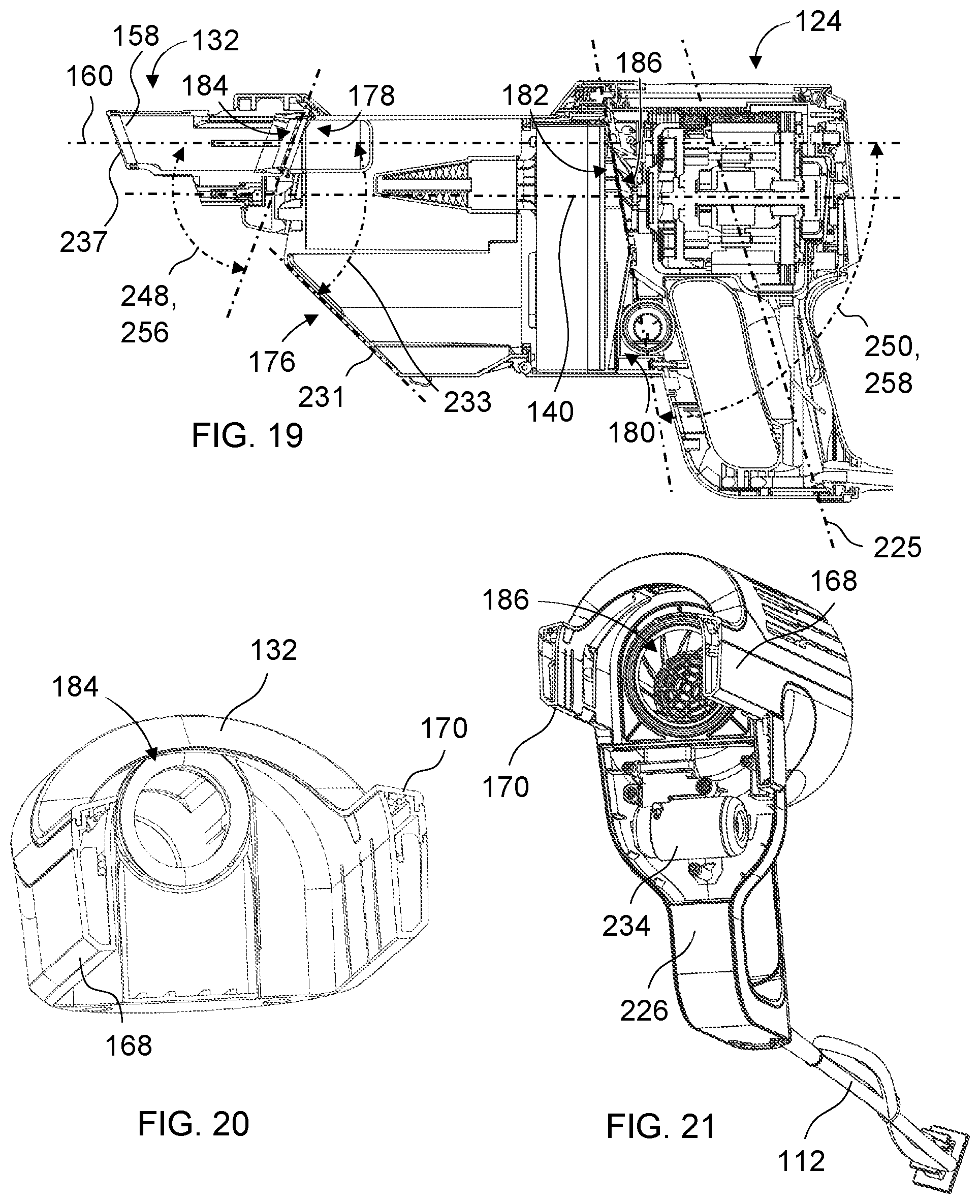 Patent US11771280 Figure 10 – Surface cleaning apparatus with removable air treatment member assembly