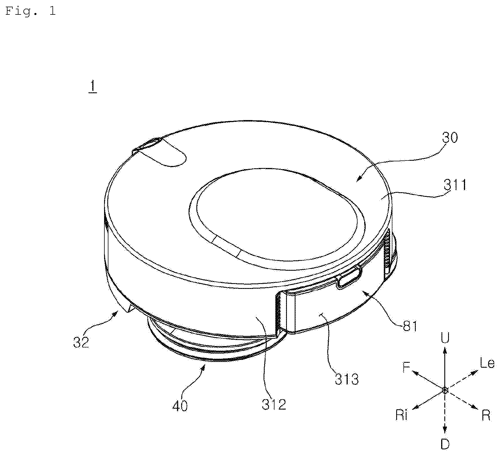 Patent US11771285 — Mobile robot — Figure 1