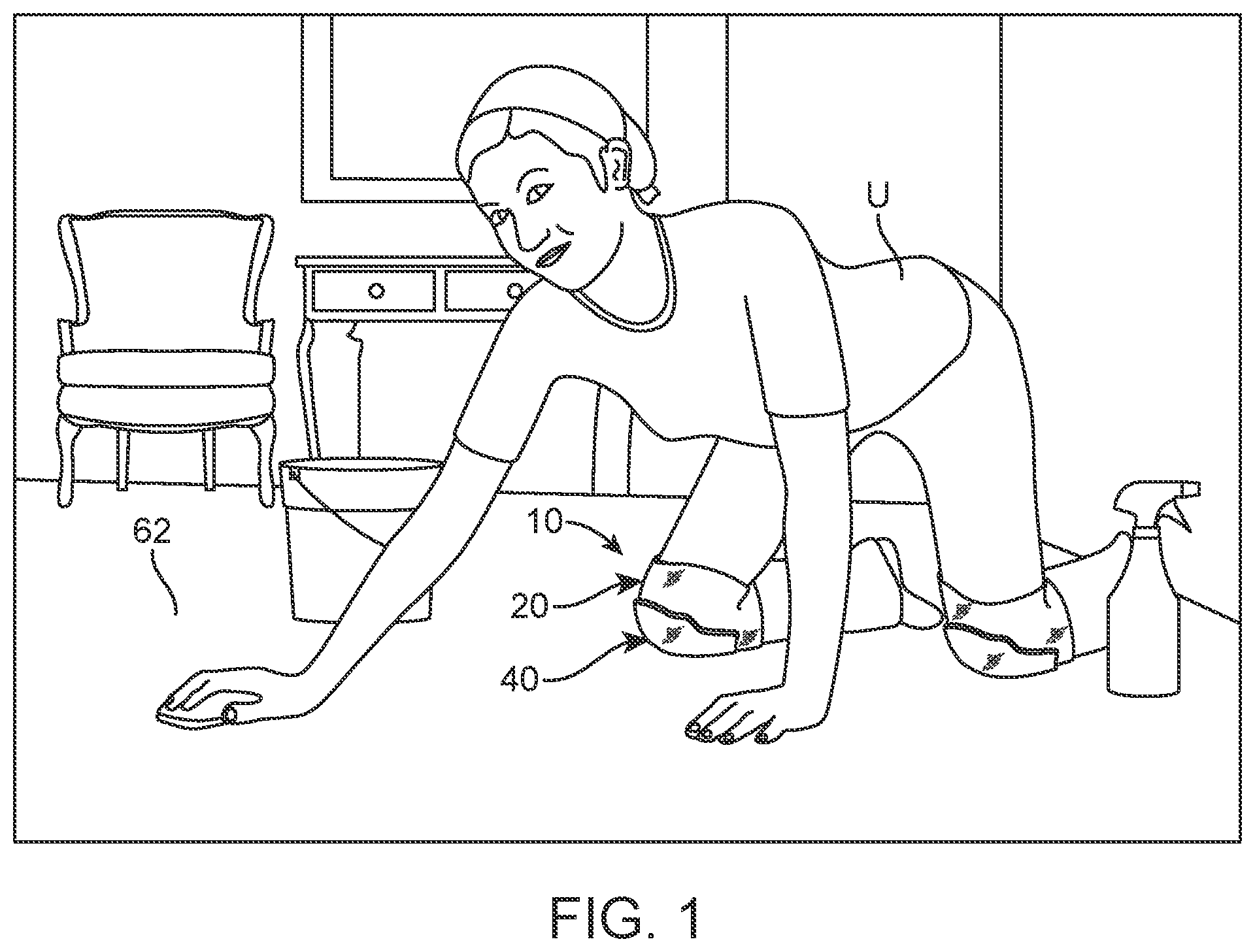 Patent US11771297 — Floor cleaning device — Figure 1