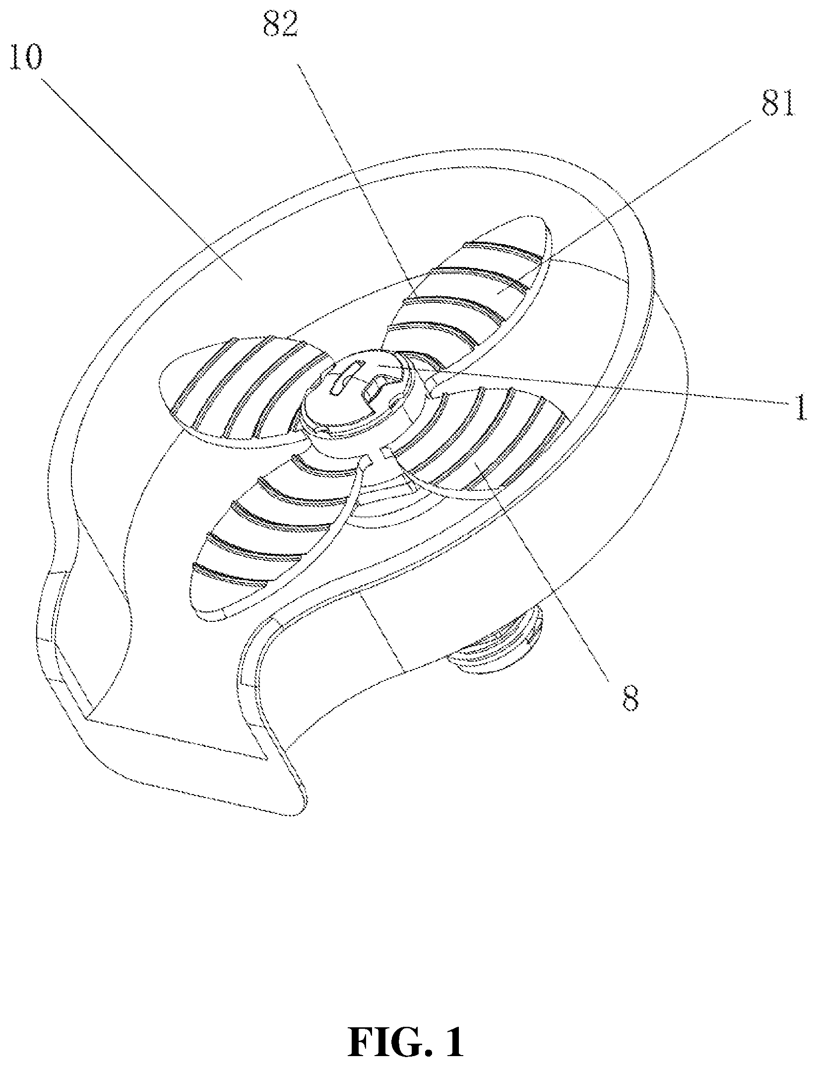 Patent US11771299 — Rotary cup washing device — Figure 1