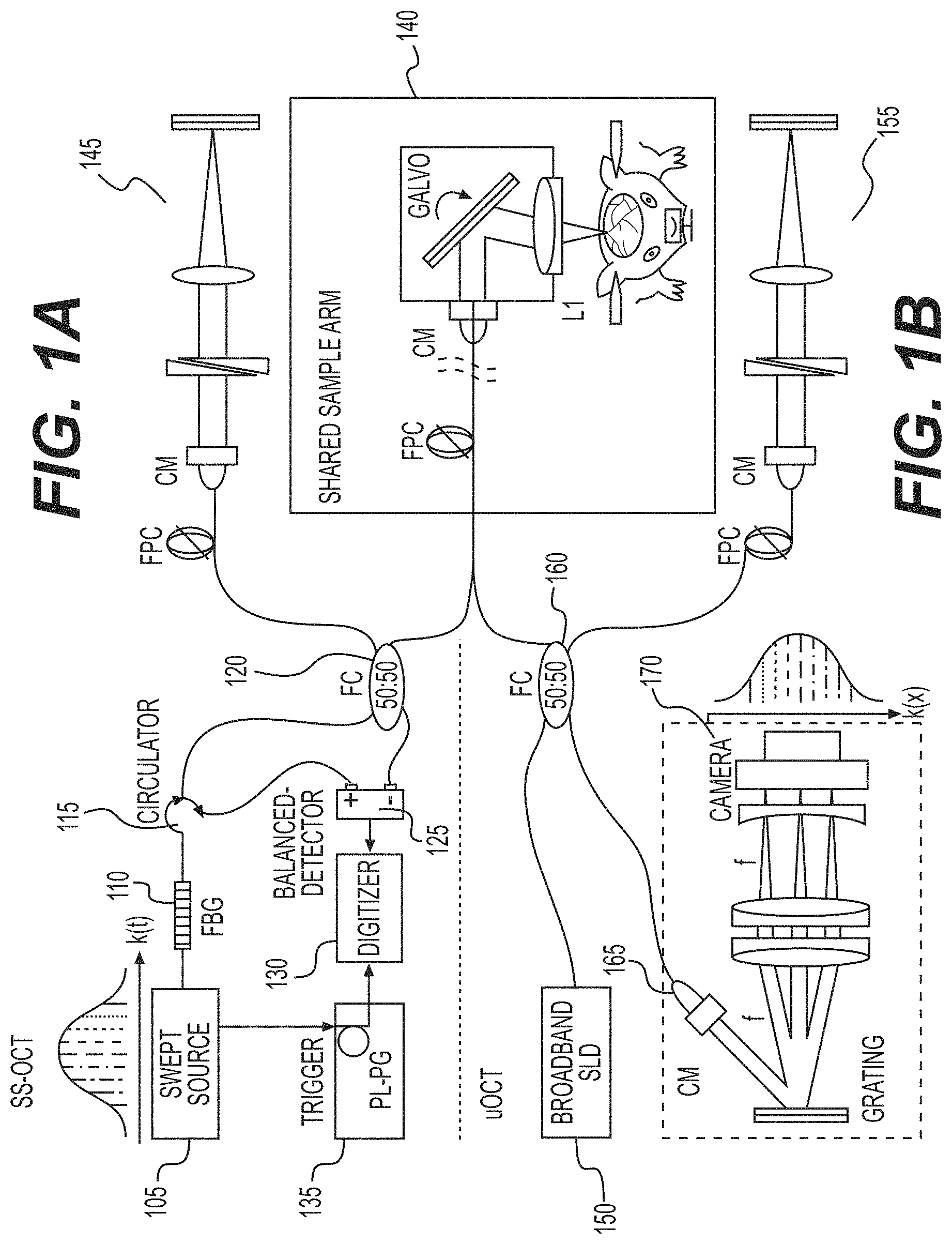 Patent US11771321 — System, method, and computer-accessible medium for subsurface capillary flow imaging by wavelength-division-multiplexing swept-source optical doppler tomography — Figure 1