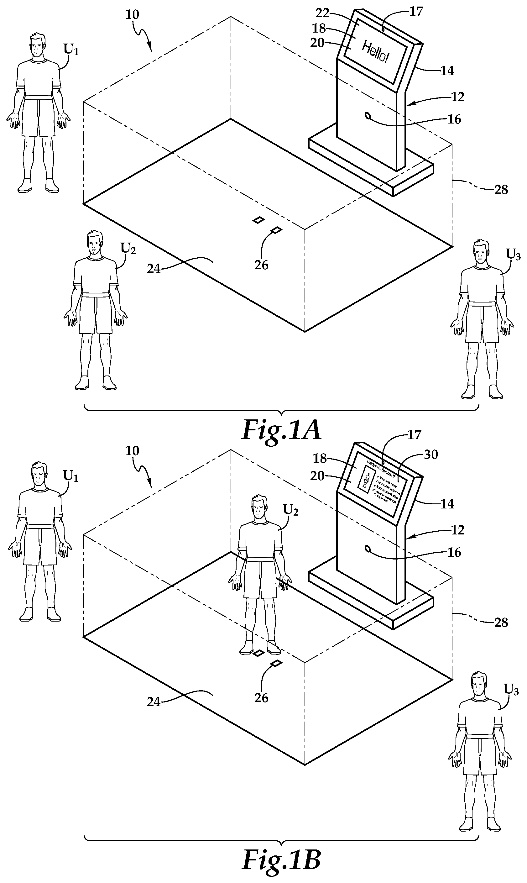 Patent US11771327 — System and method for human motion detection and tracking — Figure 1