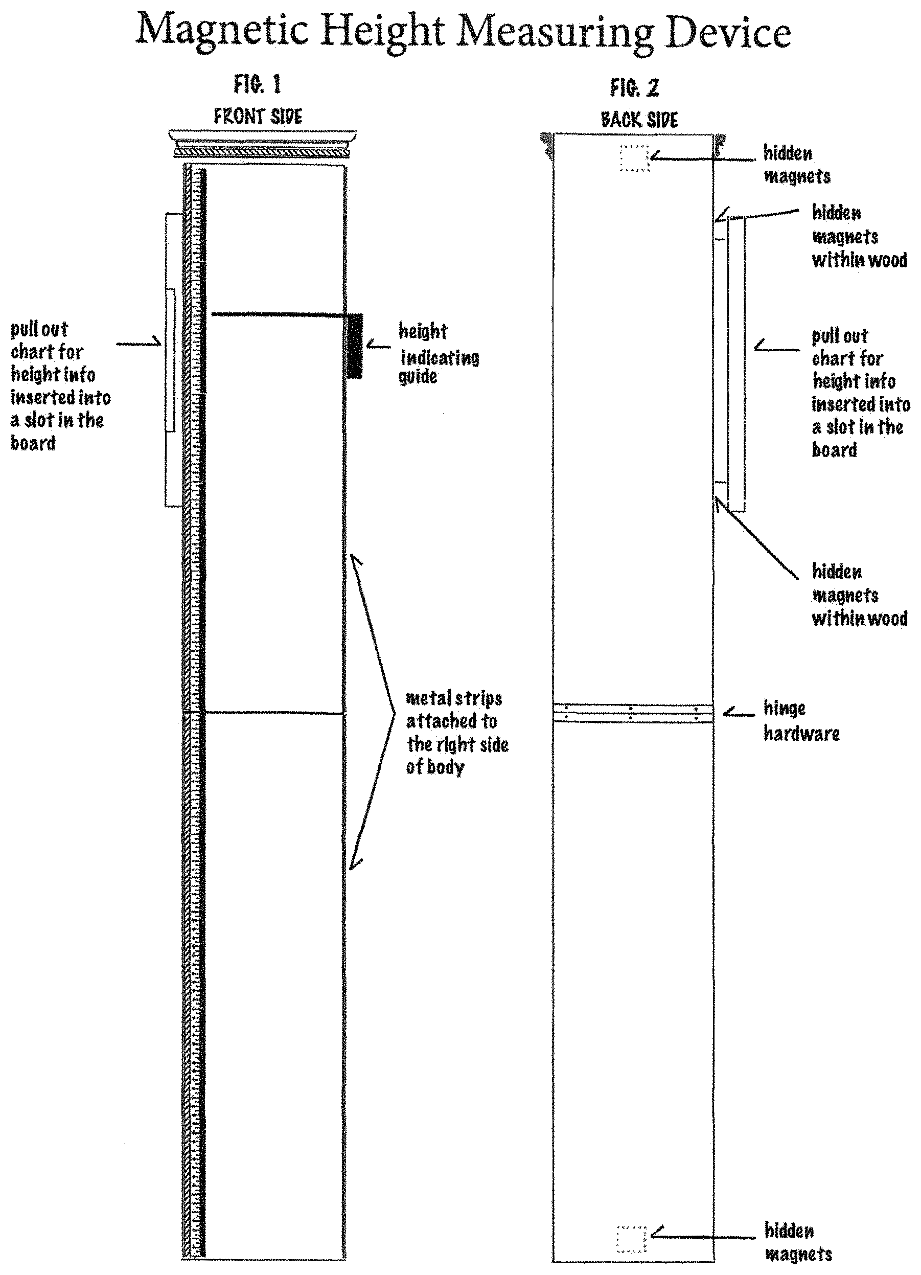 Patent US11771342 Figure 1 – Magnetic height-measuring device