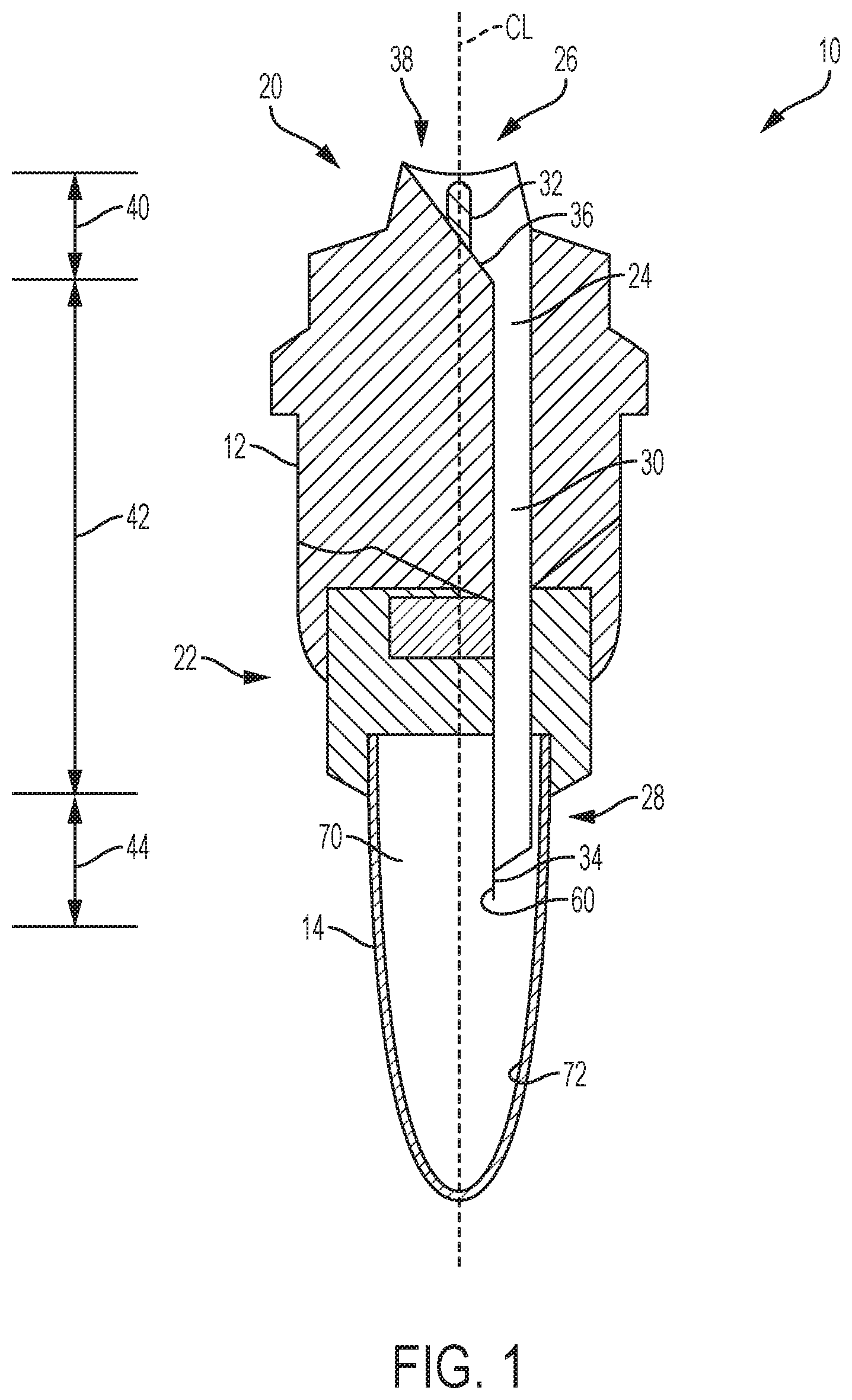 Patent US11771352 — Device for the attached flow of blood — Figure 1
