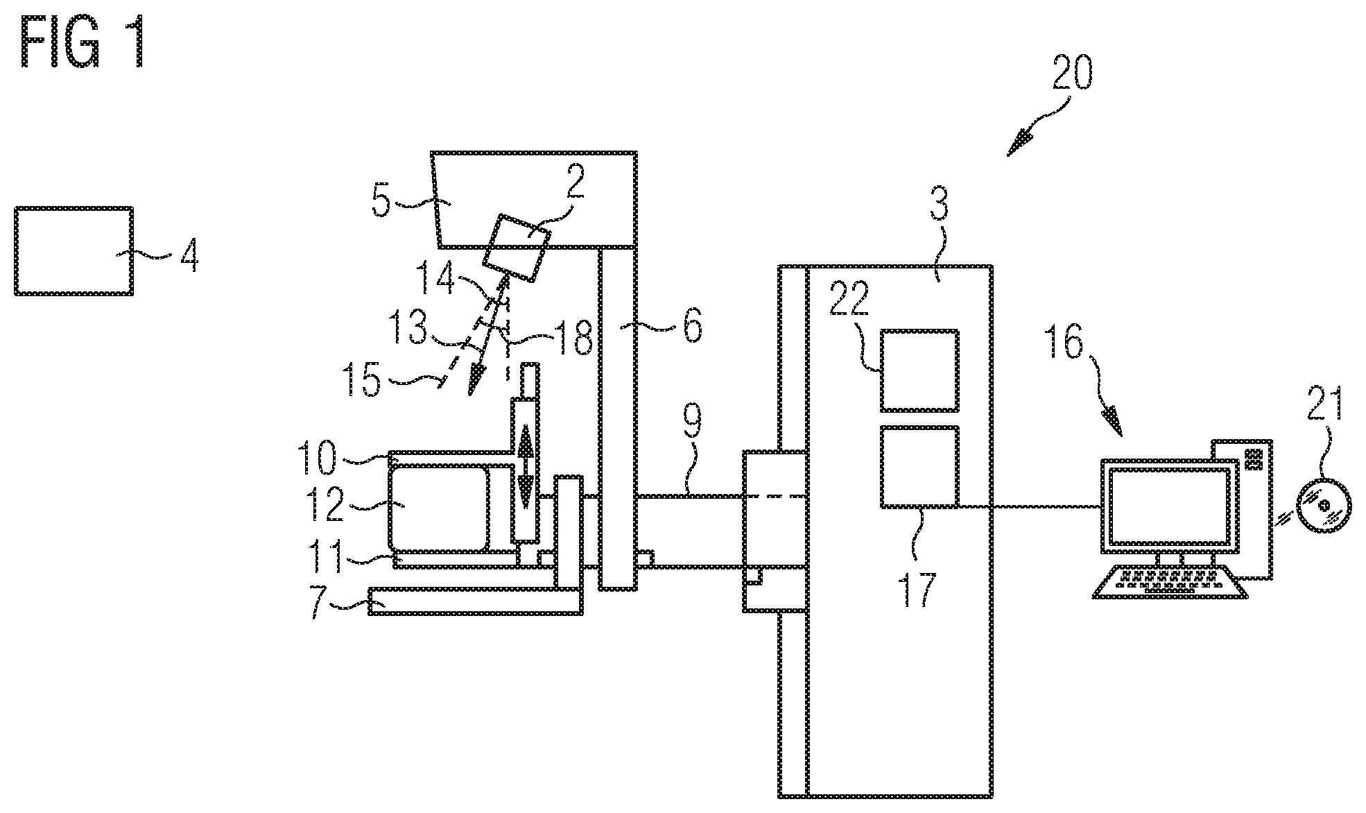 Patent US11771384 Figure 1 – Positioning of an examination object in relation to an x-ray device
