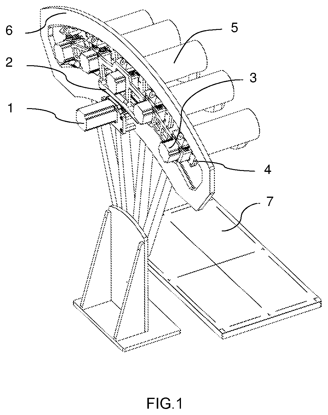 Patent US11771387 — Fast 3D radiography using multiple pulsed X-ray sources in motion — Figure 1