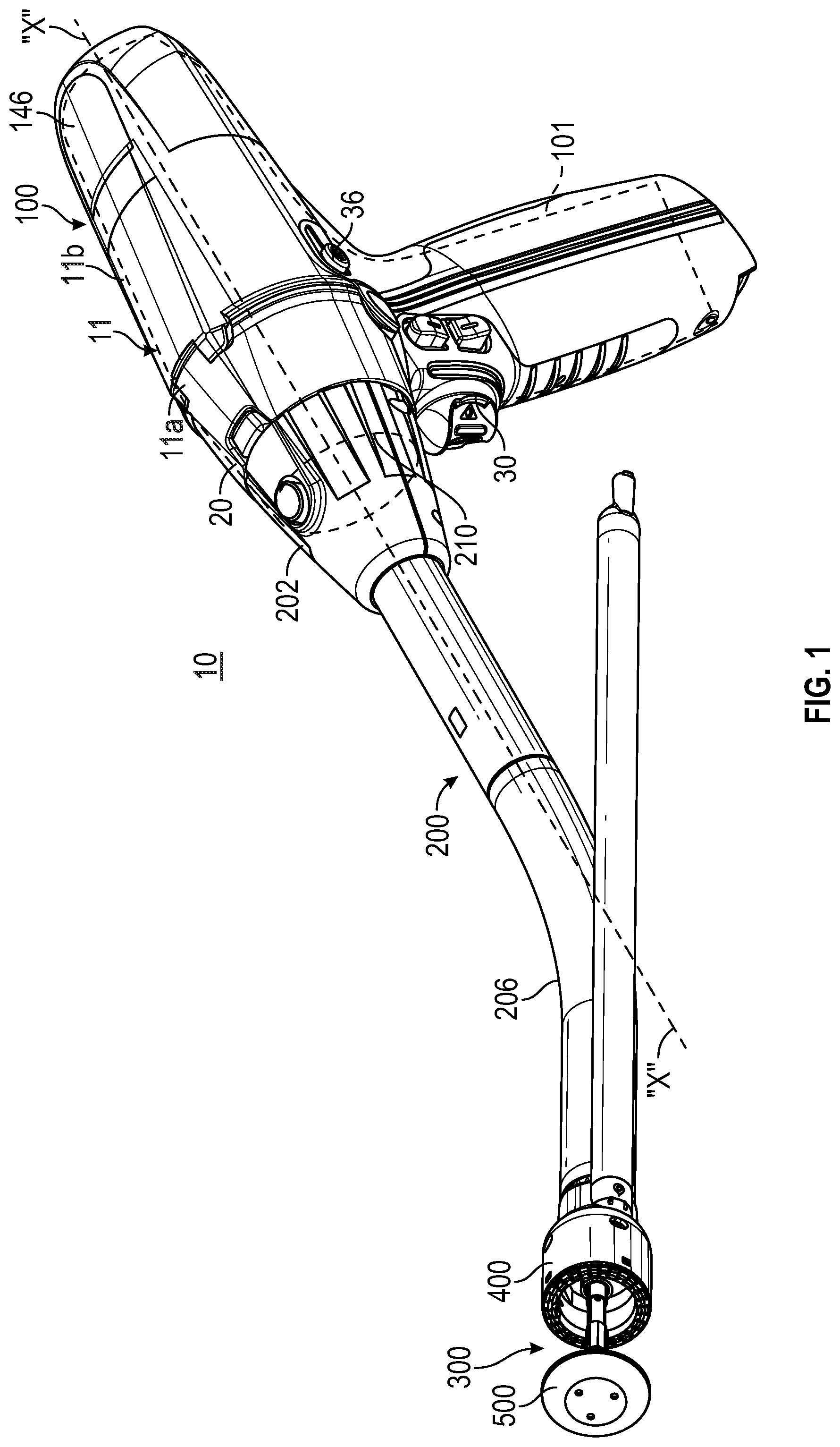 Patent US11771432 — Stapling and cutting to default values in the event of strain gauge data integrity loss — Figure 1