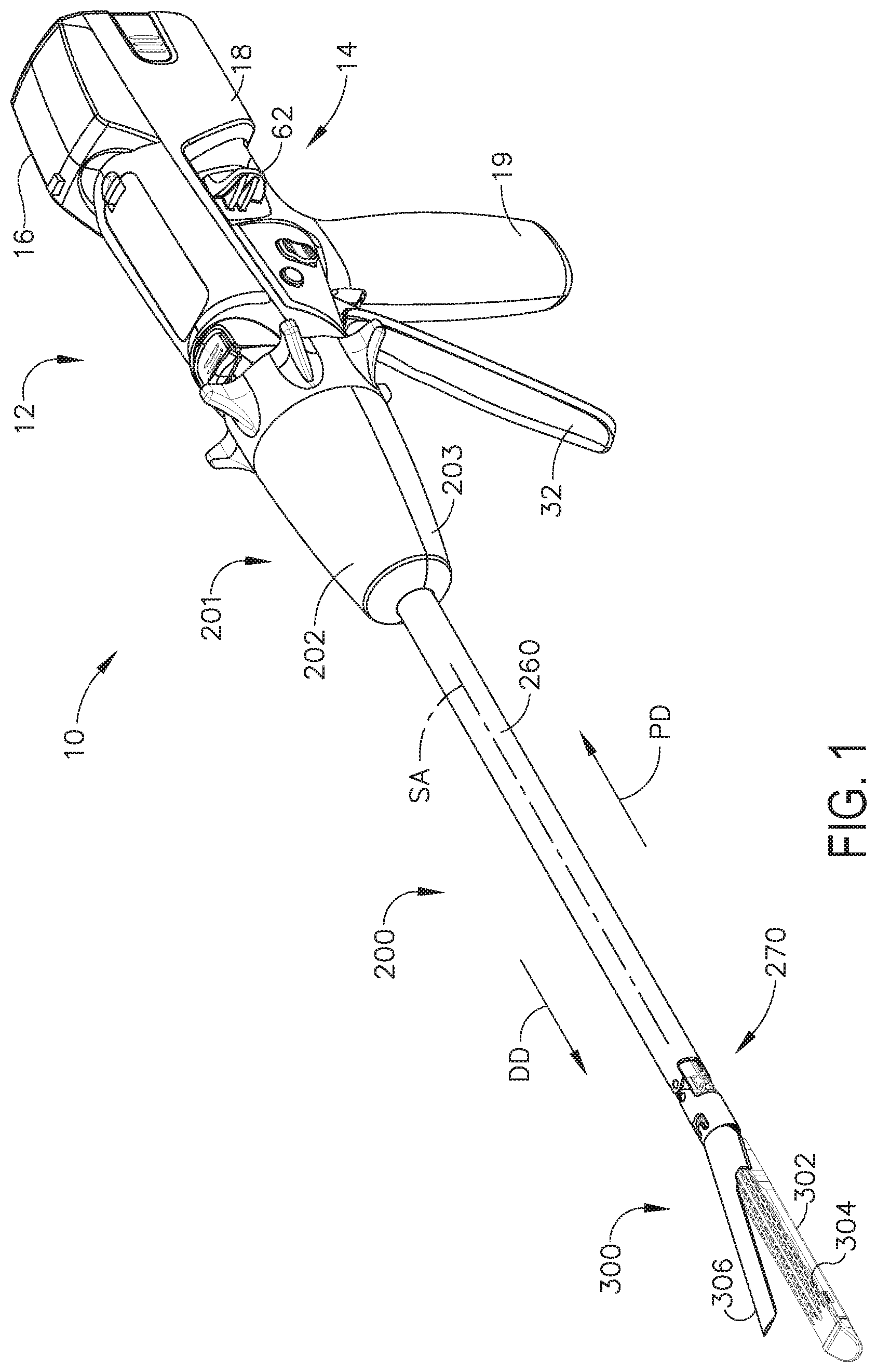 Patent US11771454 — Stapling assembly including a controller for monitoring a clamping laod — Figure 1