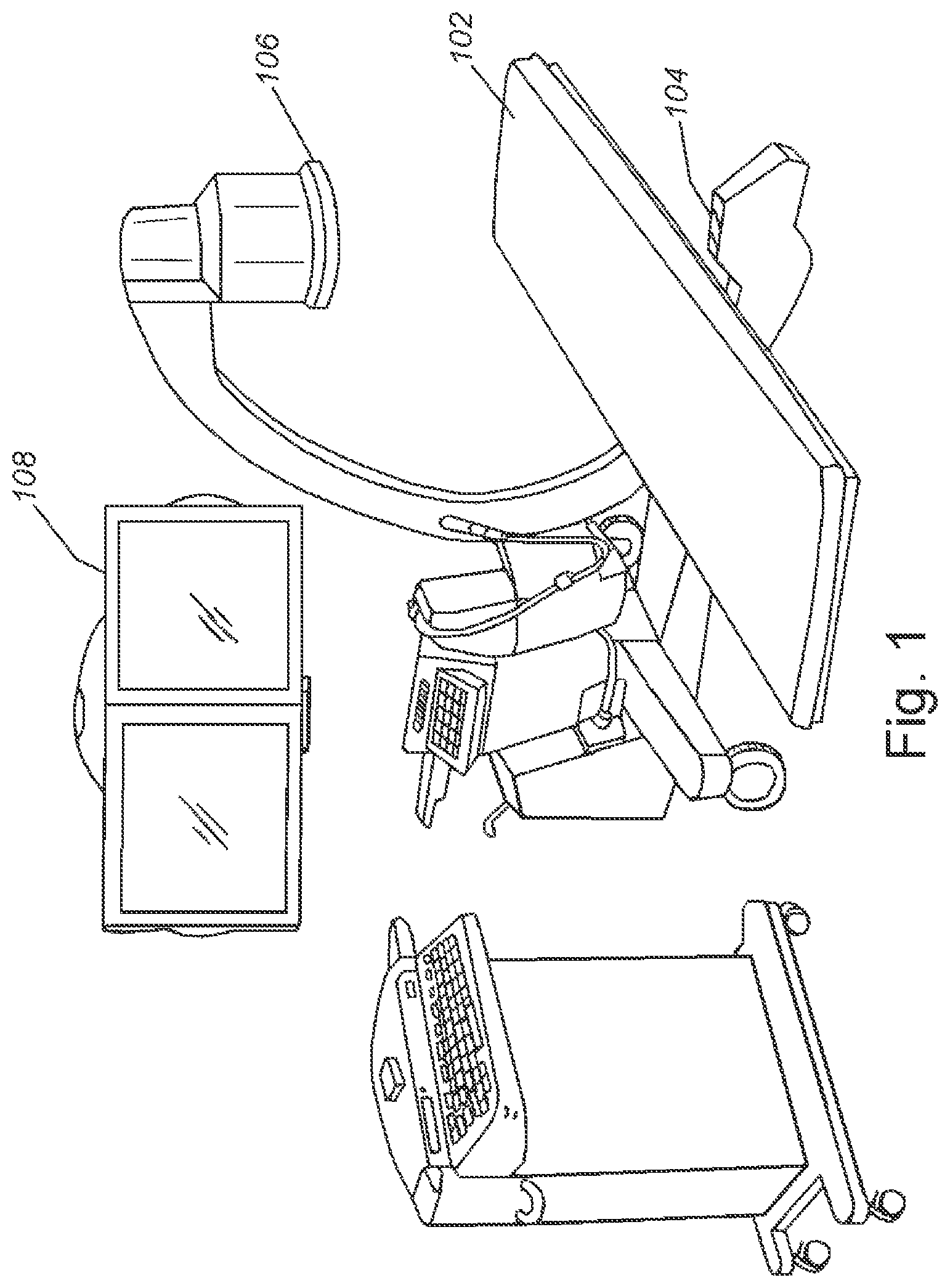 Patent US11771503 Figure 1 – Screen-mounted trajectory and aiming guide for use with fluoroscopy