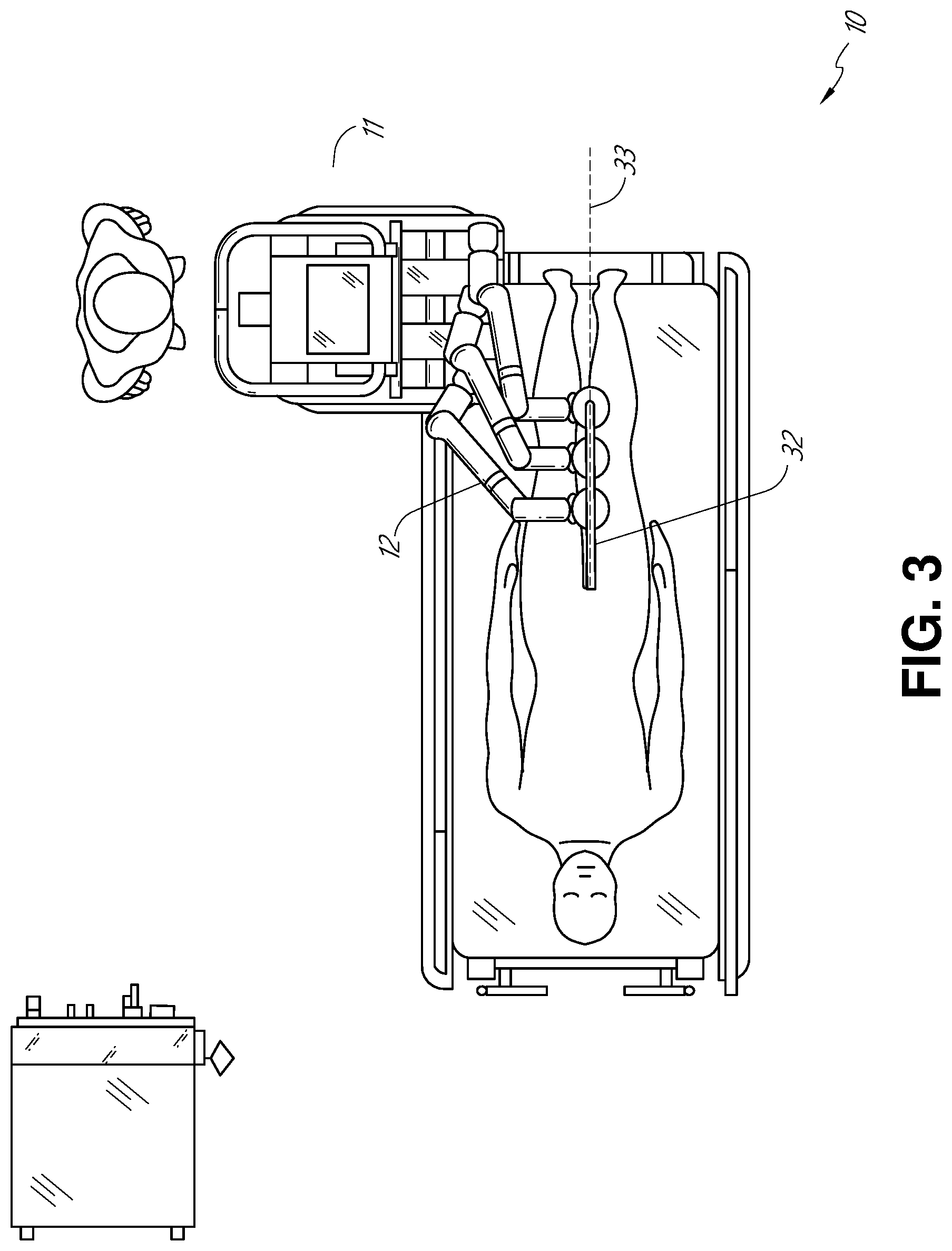 Patent US11771510 Figure 3 – Systems and methods for kinematic optimization with shared robotic degrees-of-freedom
