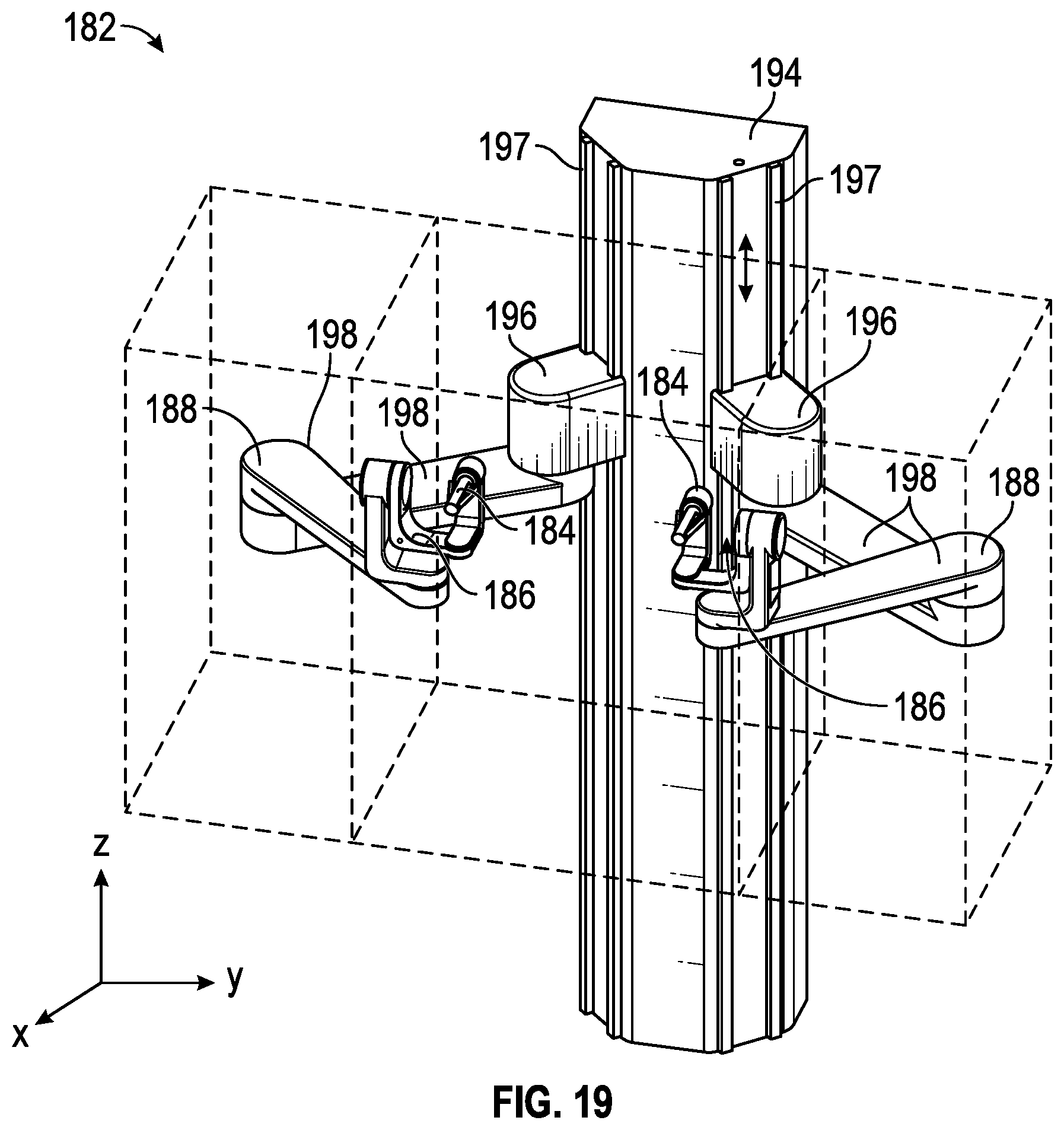 Patent US11771510 Figure 18 – Systems and methods for kinematic optimization with shared robotic degrees-of-freedom