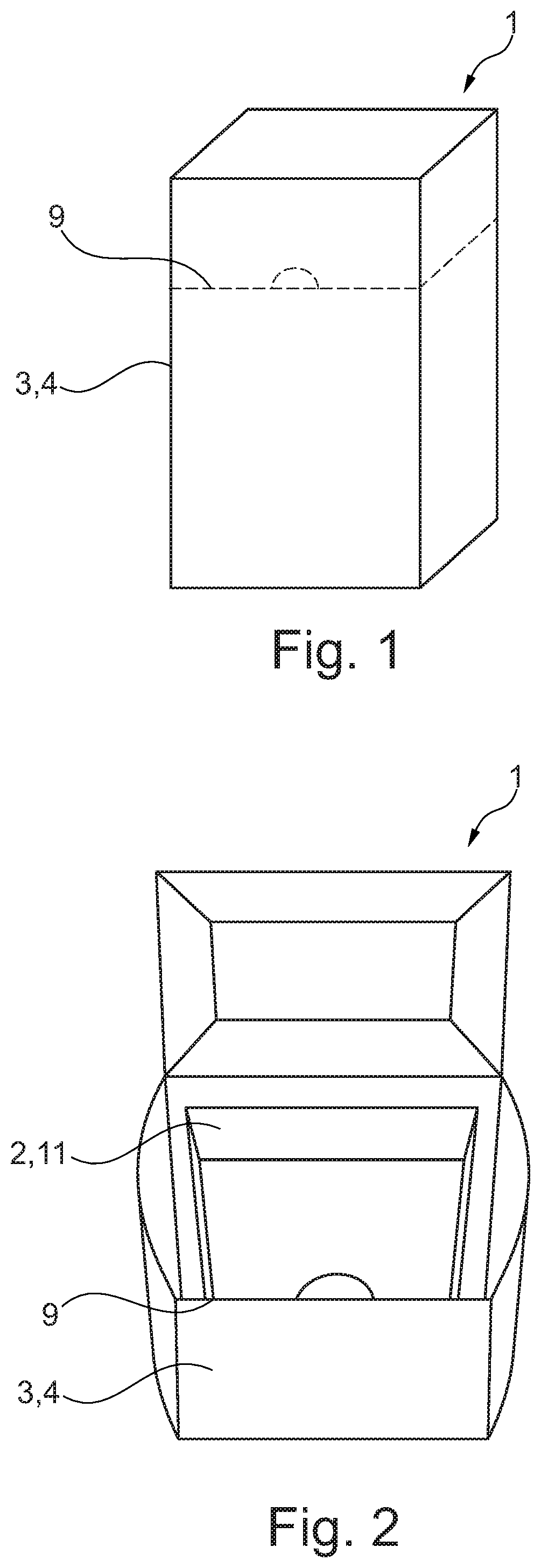 Patent US11771515 — Composite packaging facilitating an aseptic presentation of medicinal products — Figure 1